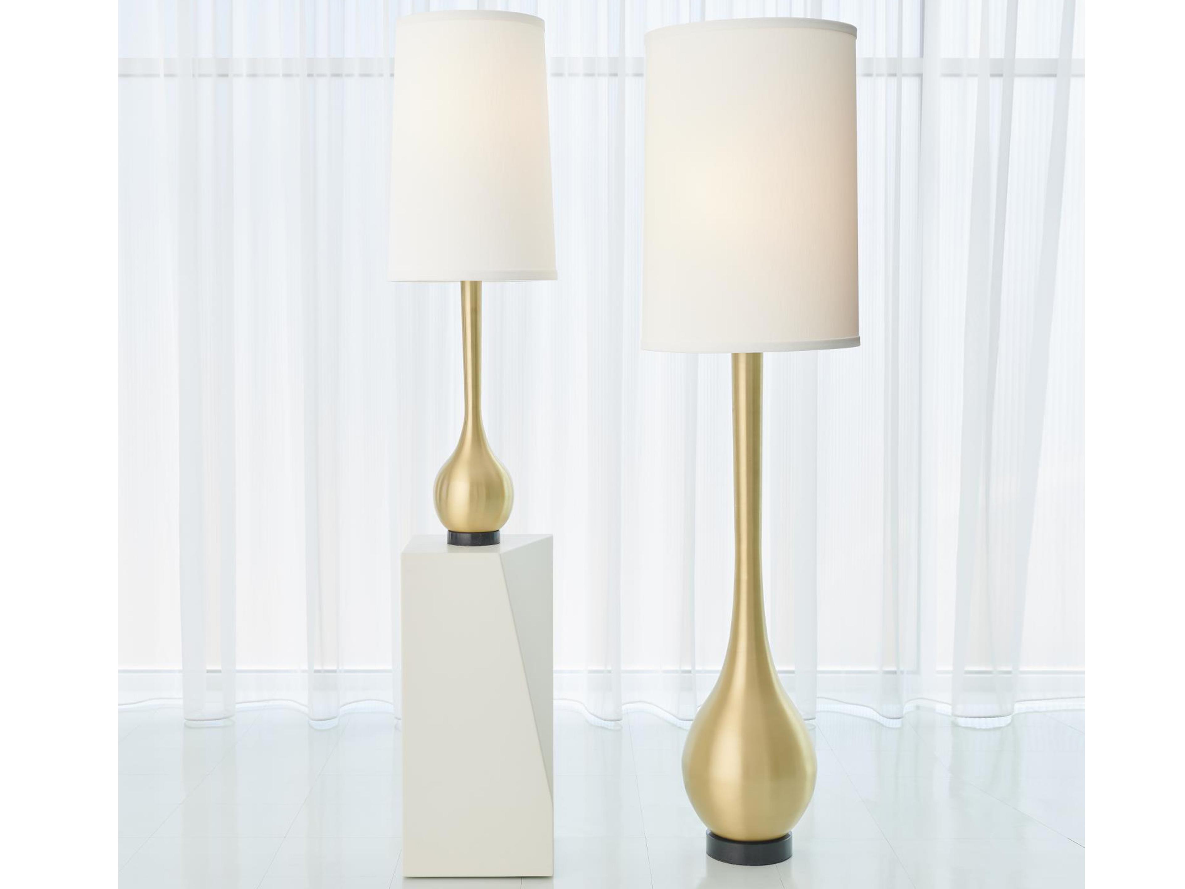 Global Views Brushed Brass Floor Lamp