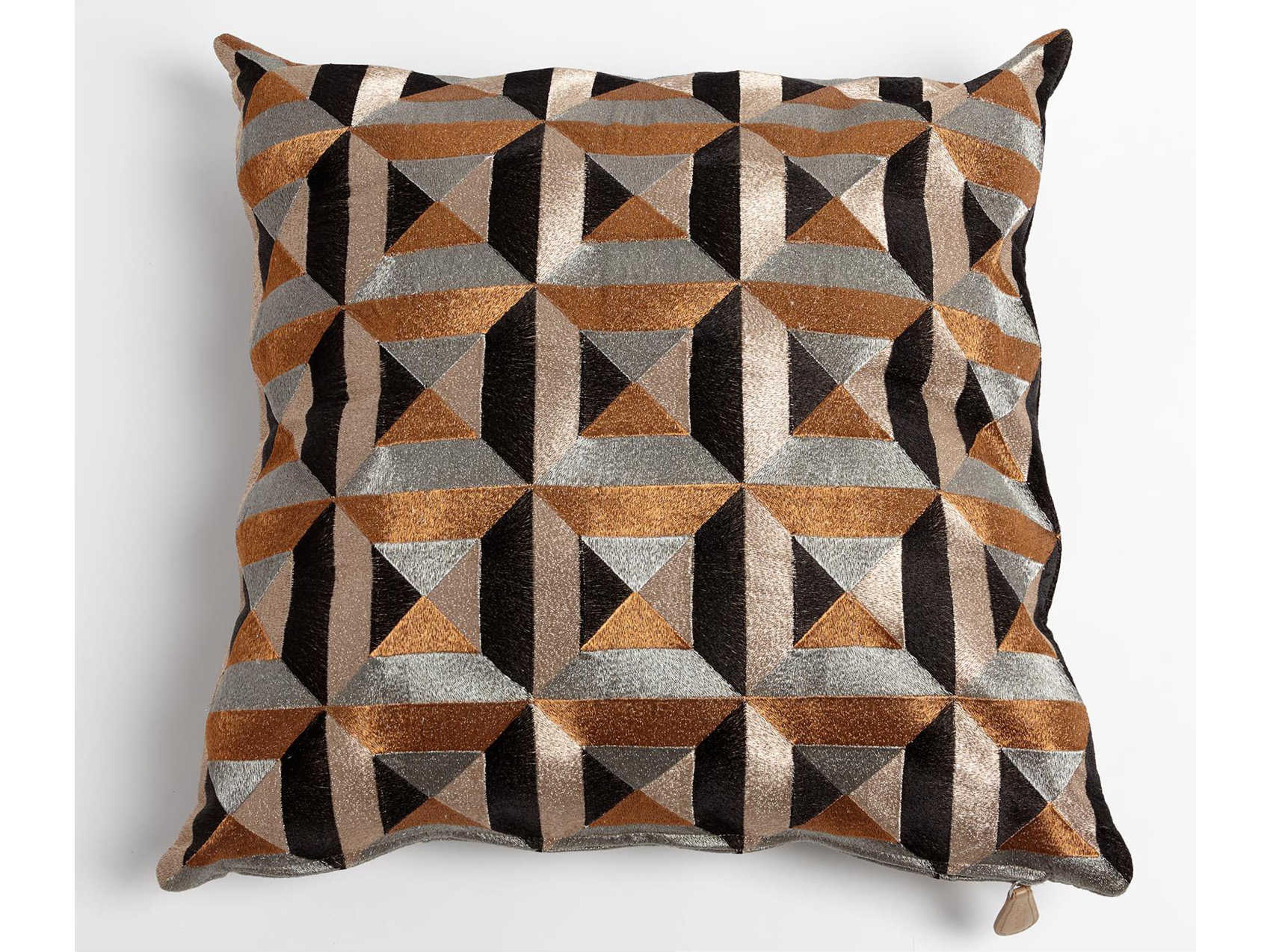 Global Views Triangle Marquetry Pillow