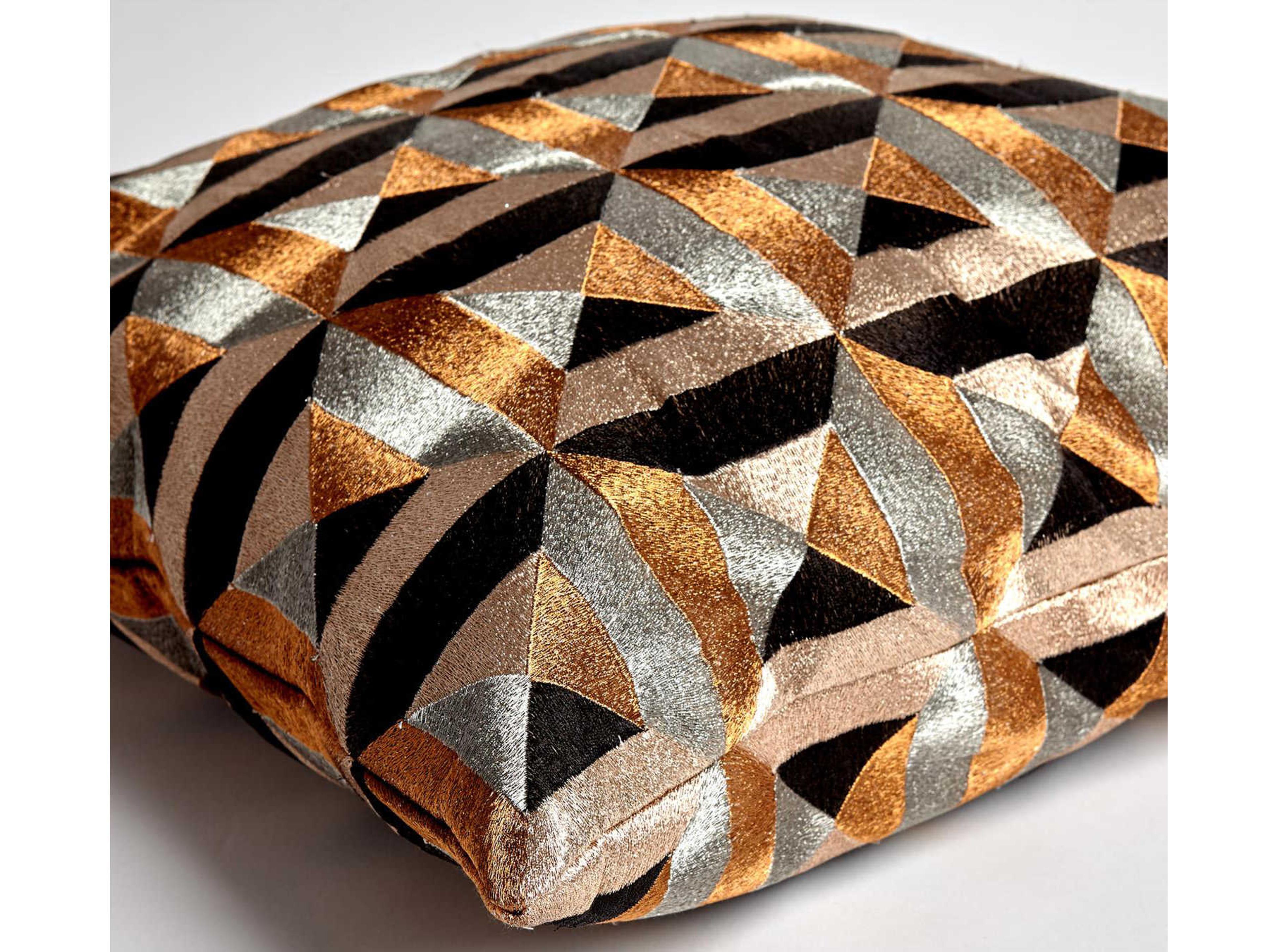 Global Views Triangle Marquetry Pillow