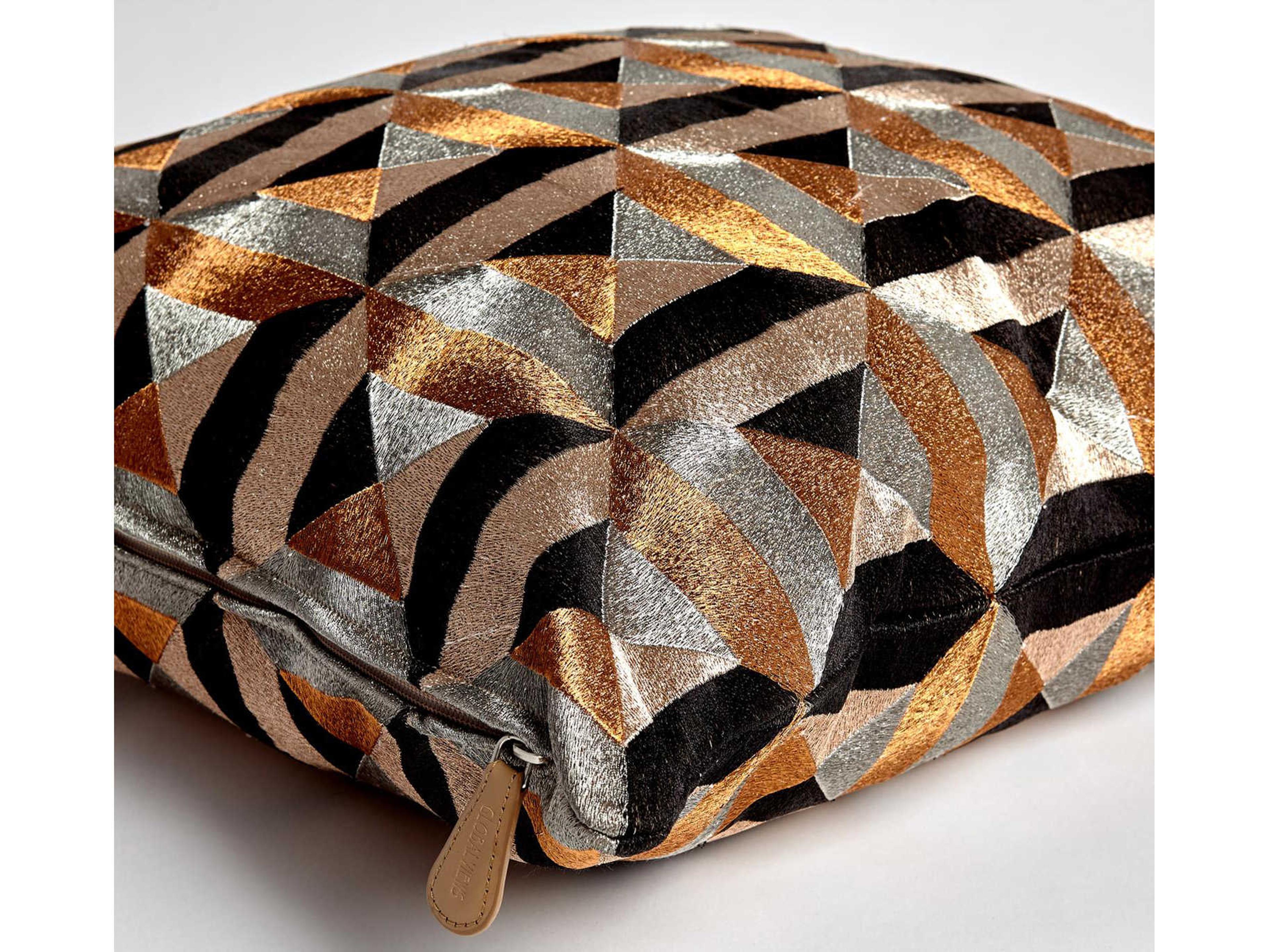Global Views Triangle Marquetry Pillow