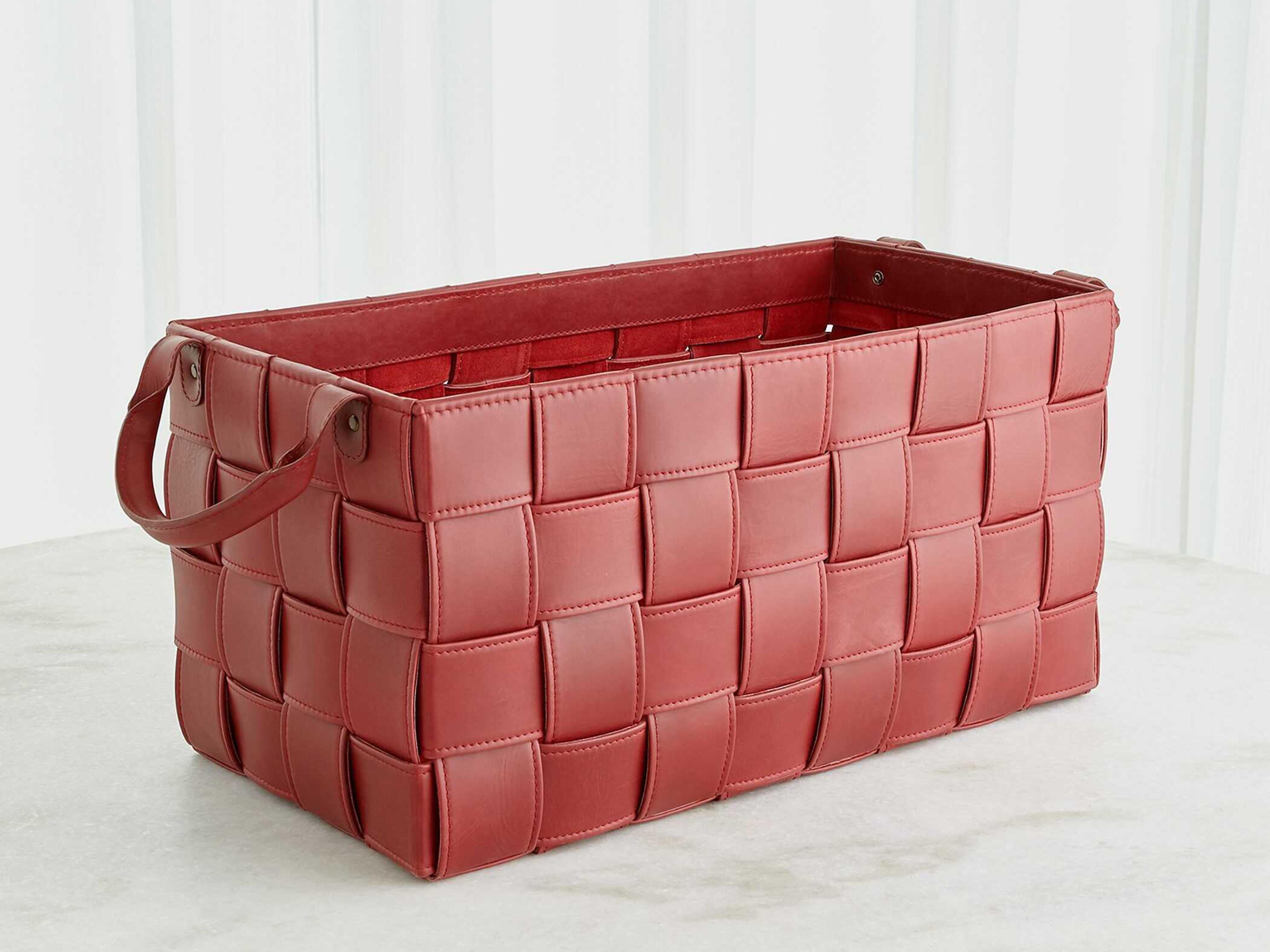 Global Views Woven Deep Red 24" Basket
