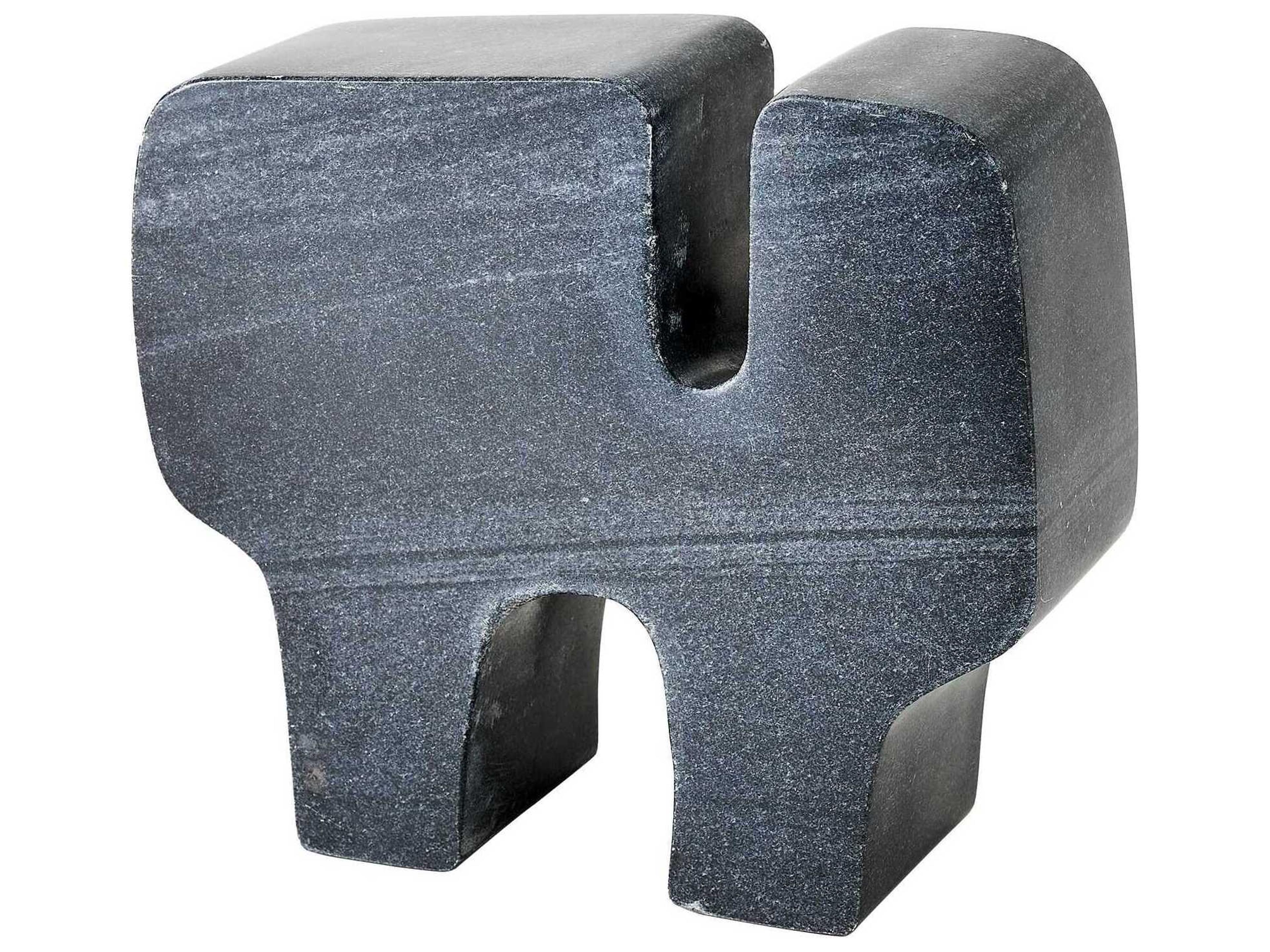 Global Views Abstract Black Bheslana Marble Sculpture