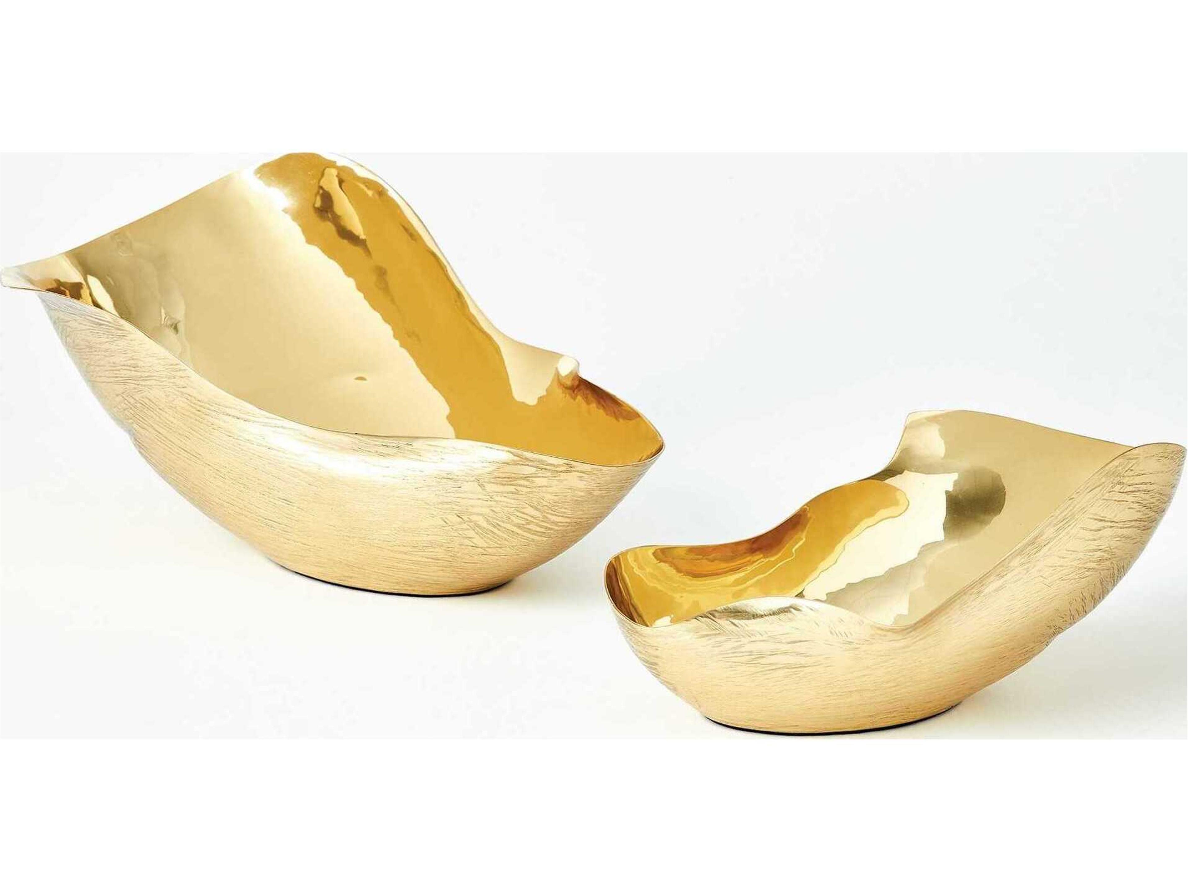 Global Views Free Form Brass 10" Bowl