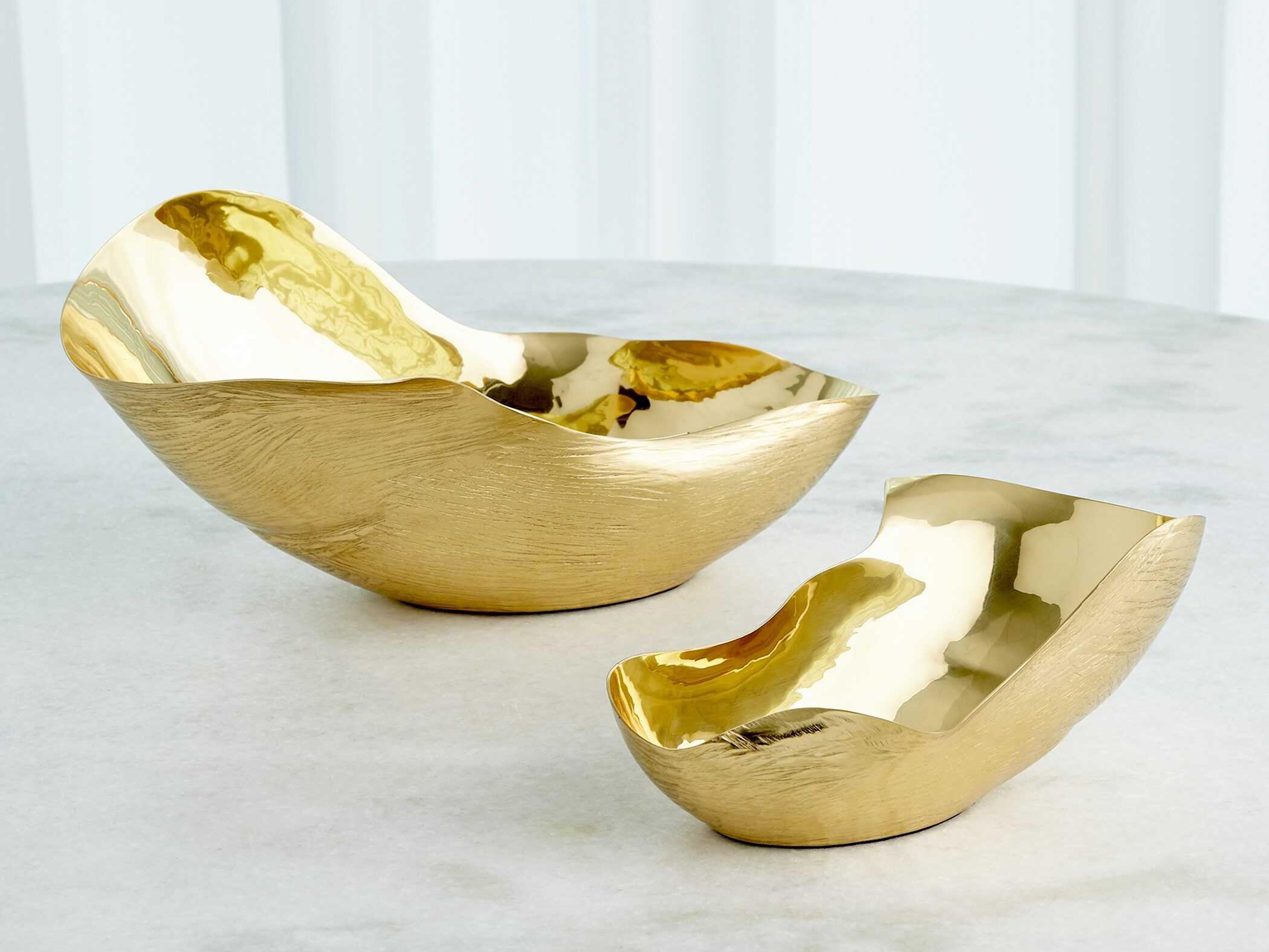 Global Views Free Form Brass 10" Bowl