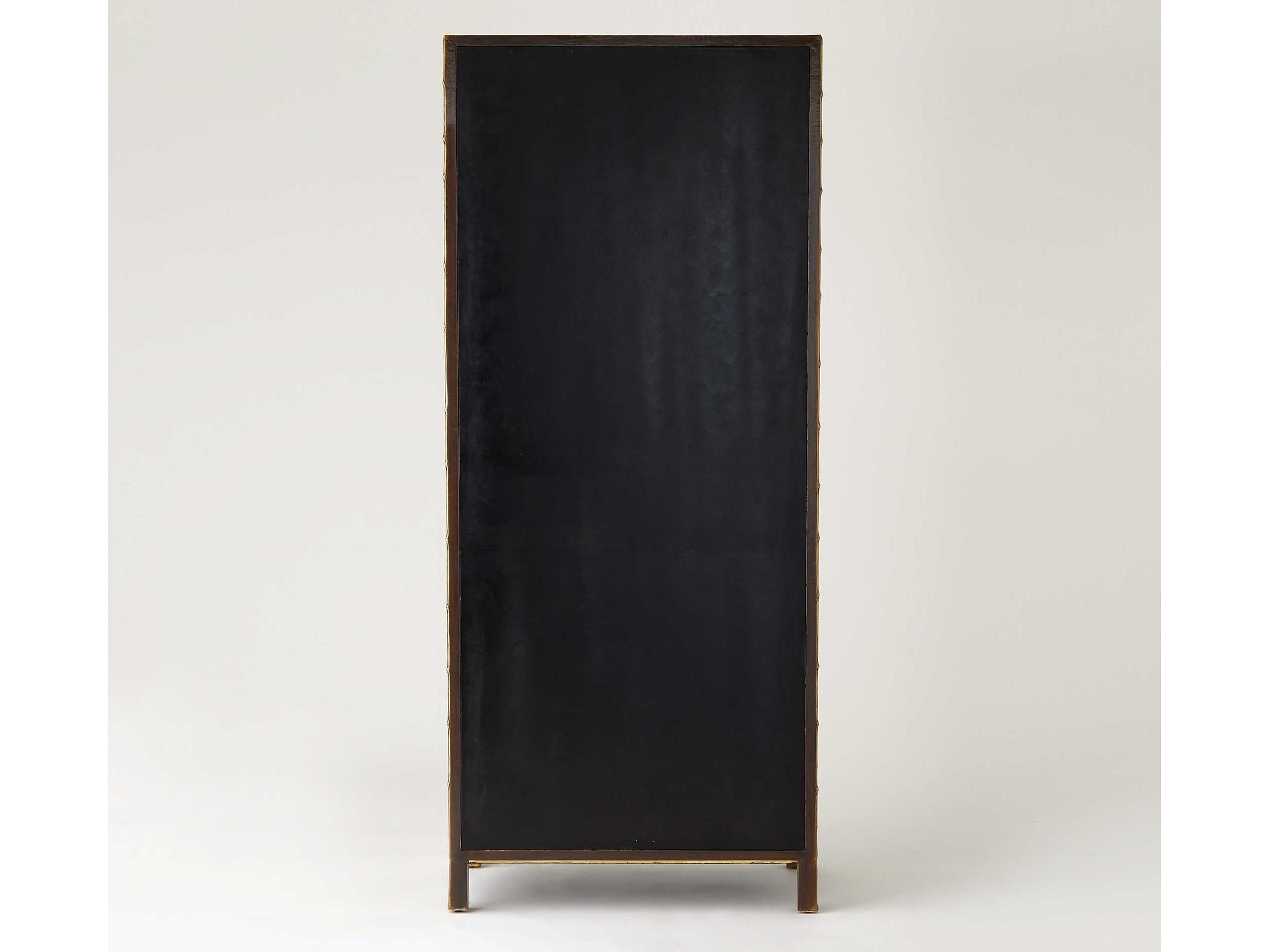 Global Views Brass Antiqued Mirror Display Cabinet