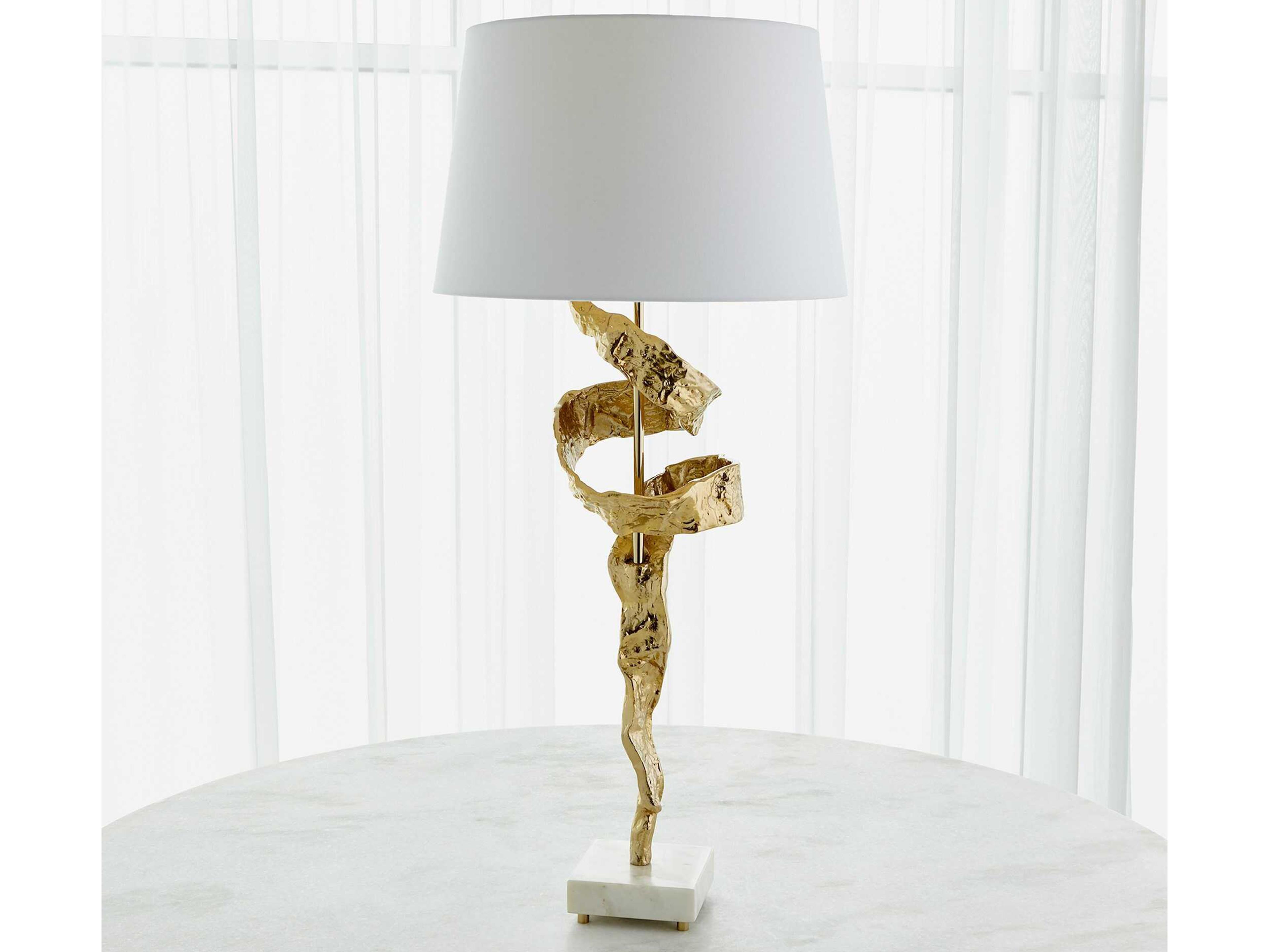Global Views Brass Gold Buffet Lamp