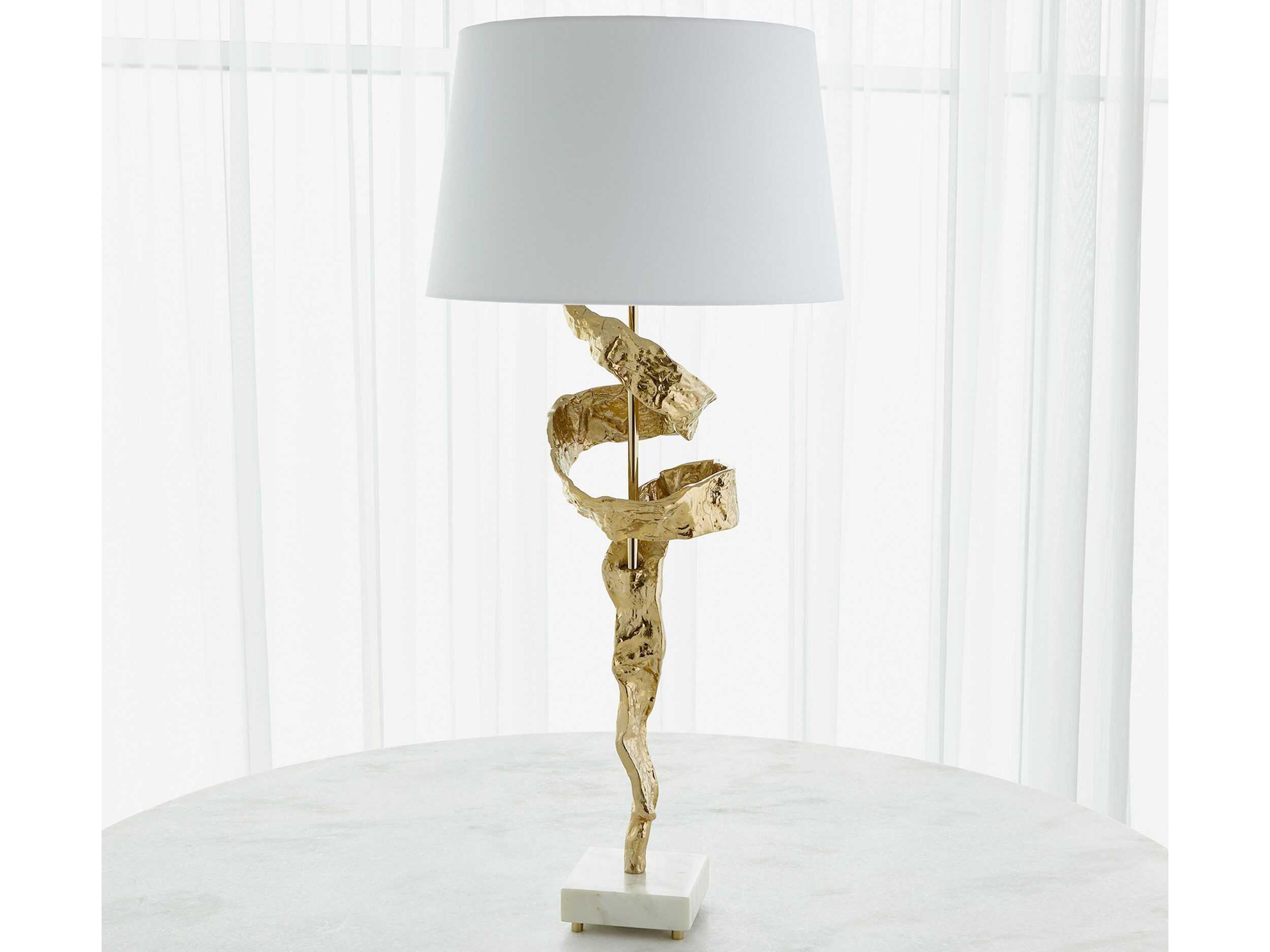Global Views Brass Gold Buffet Lamp
