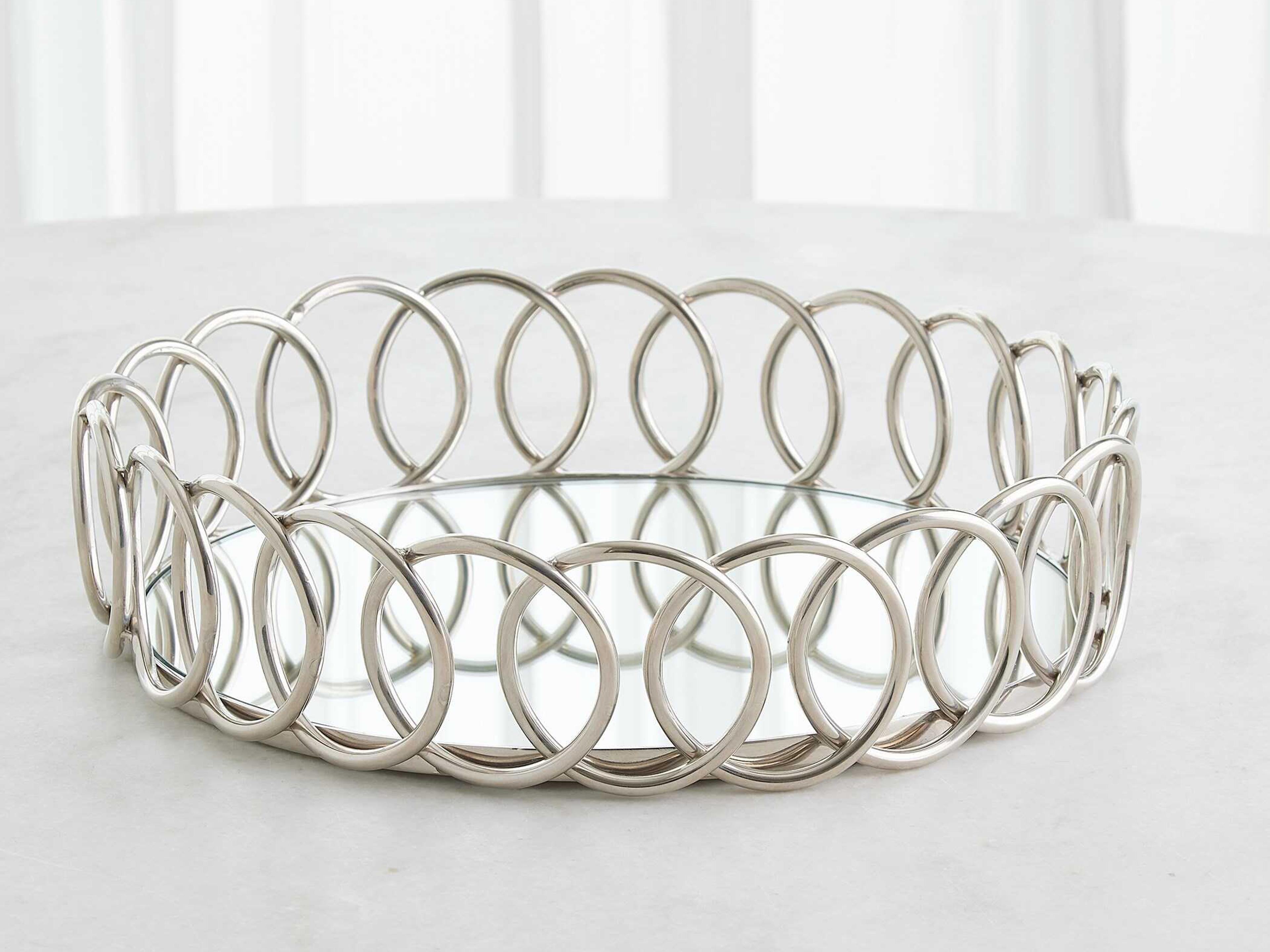 Global Views Nickel Loops Tray