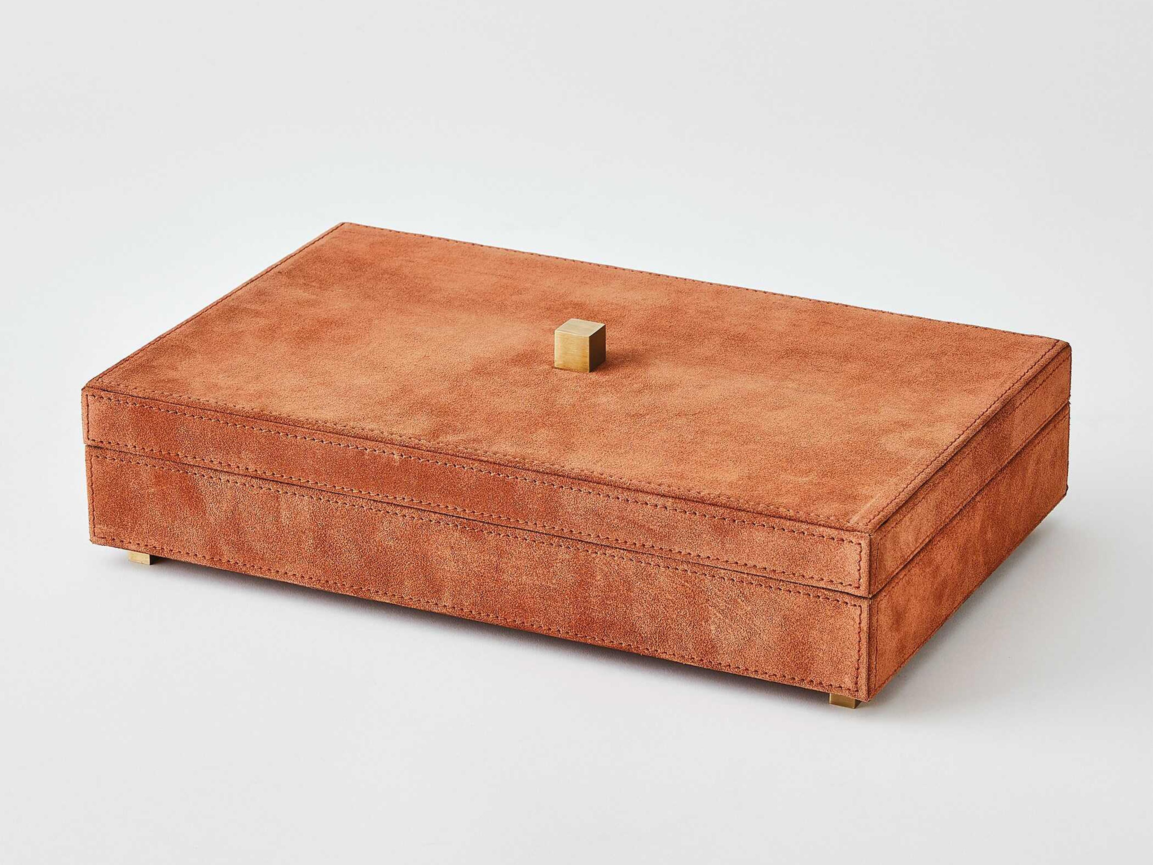 Global Views Rust Suede Posh Box