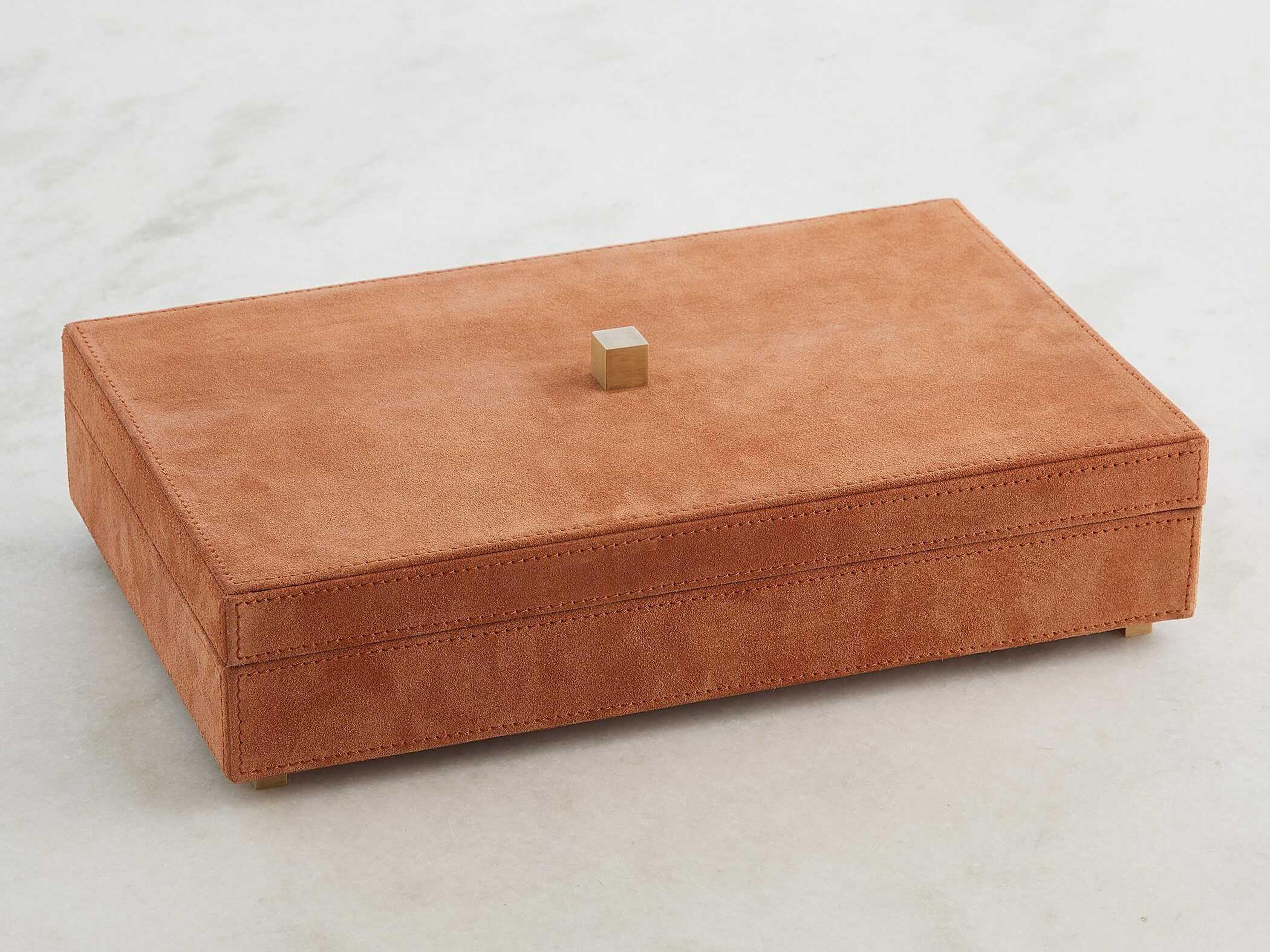 Global Views Rust Suede Posh Box