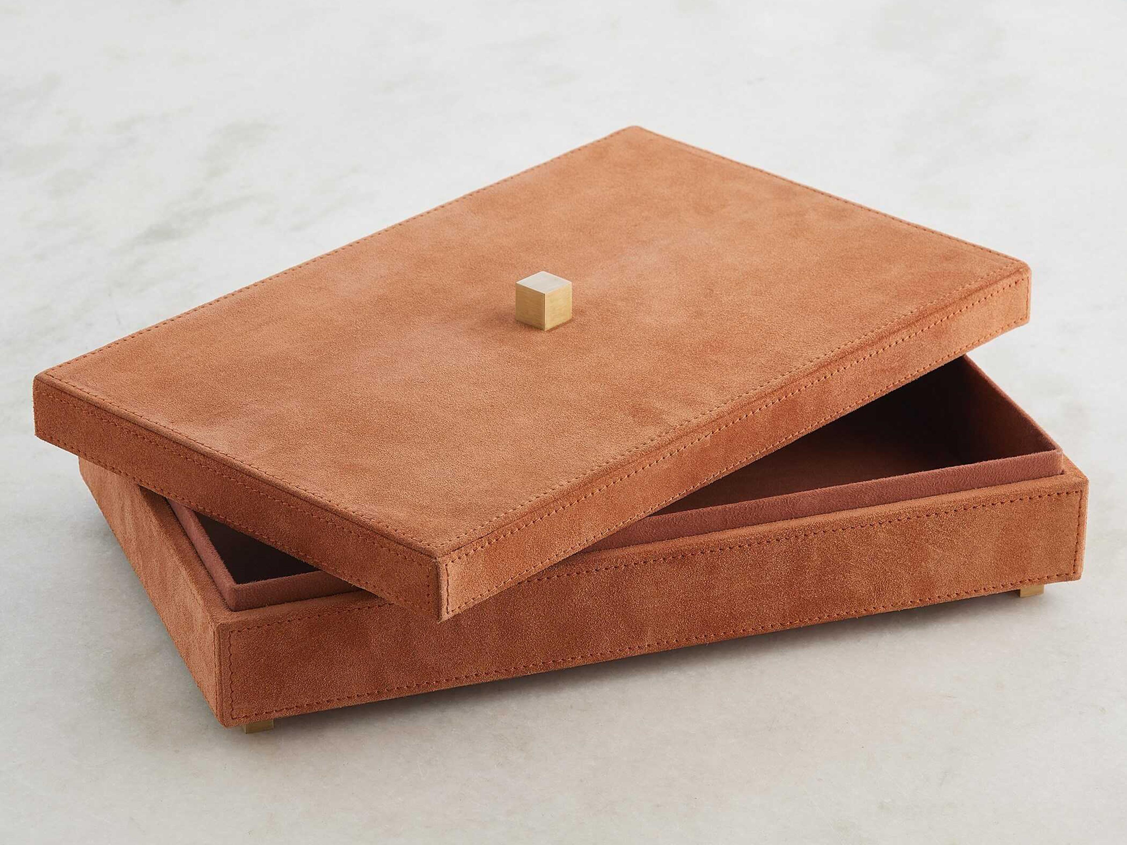 Global Views Rust Suede Posh Box