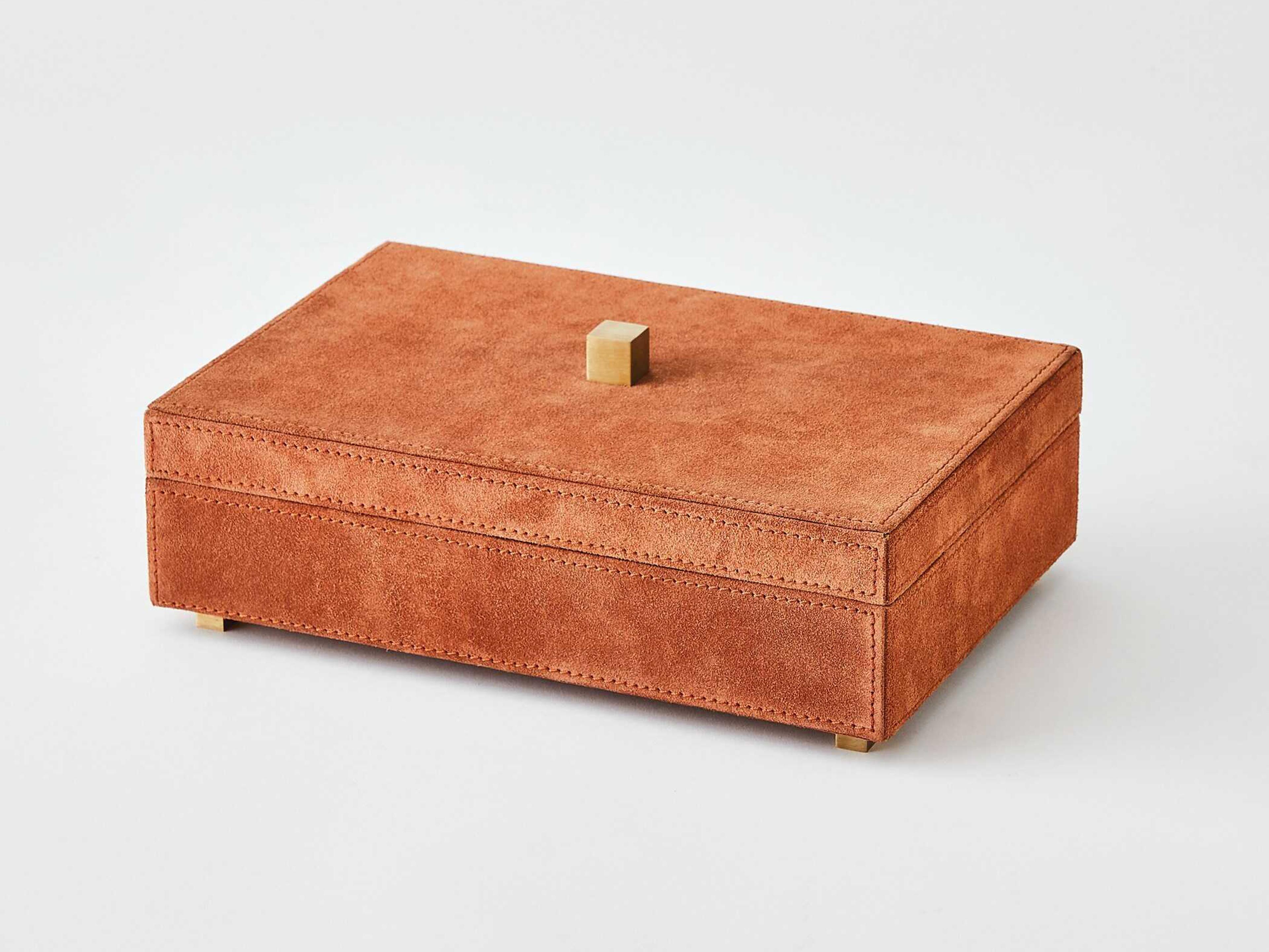 Global Views Rust Suede Posh Box