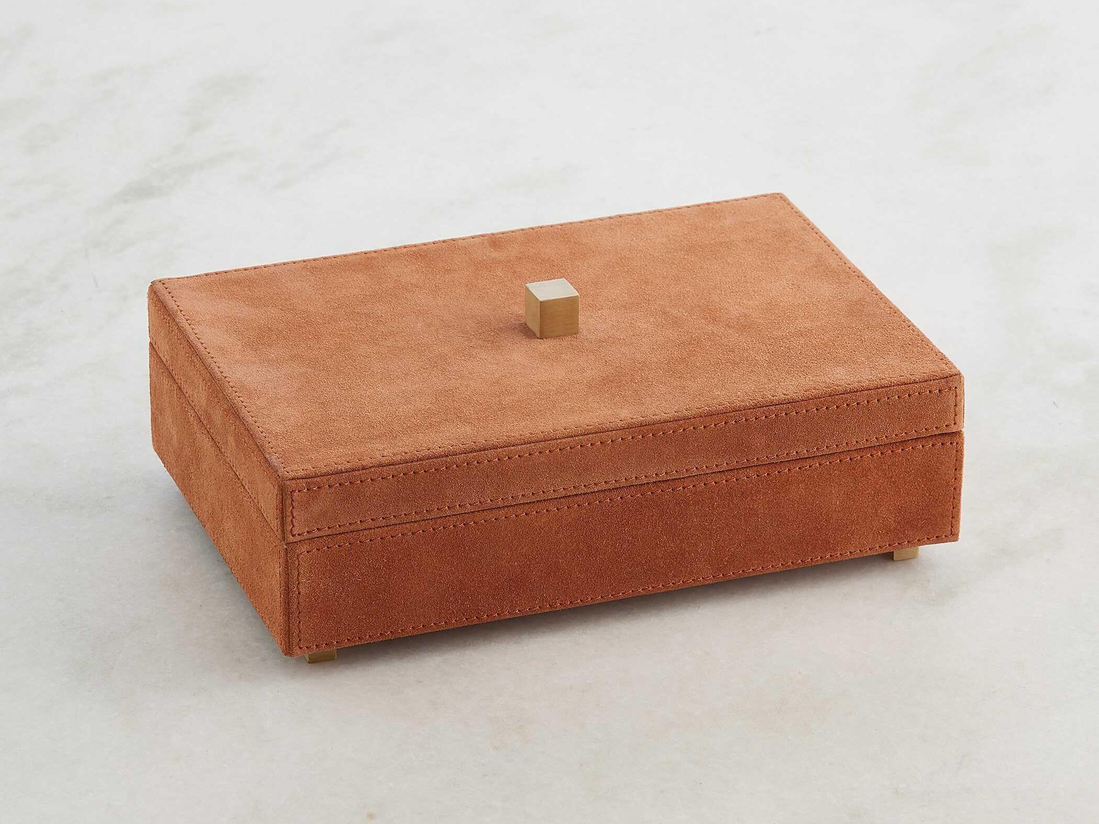 Global Views Rust Suede Posh Box