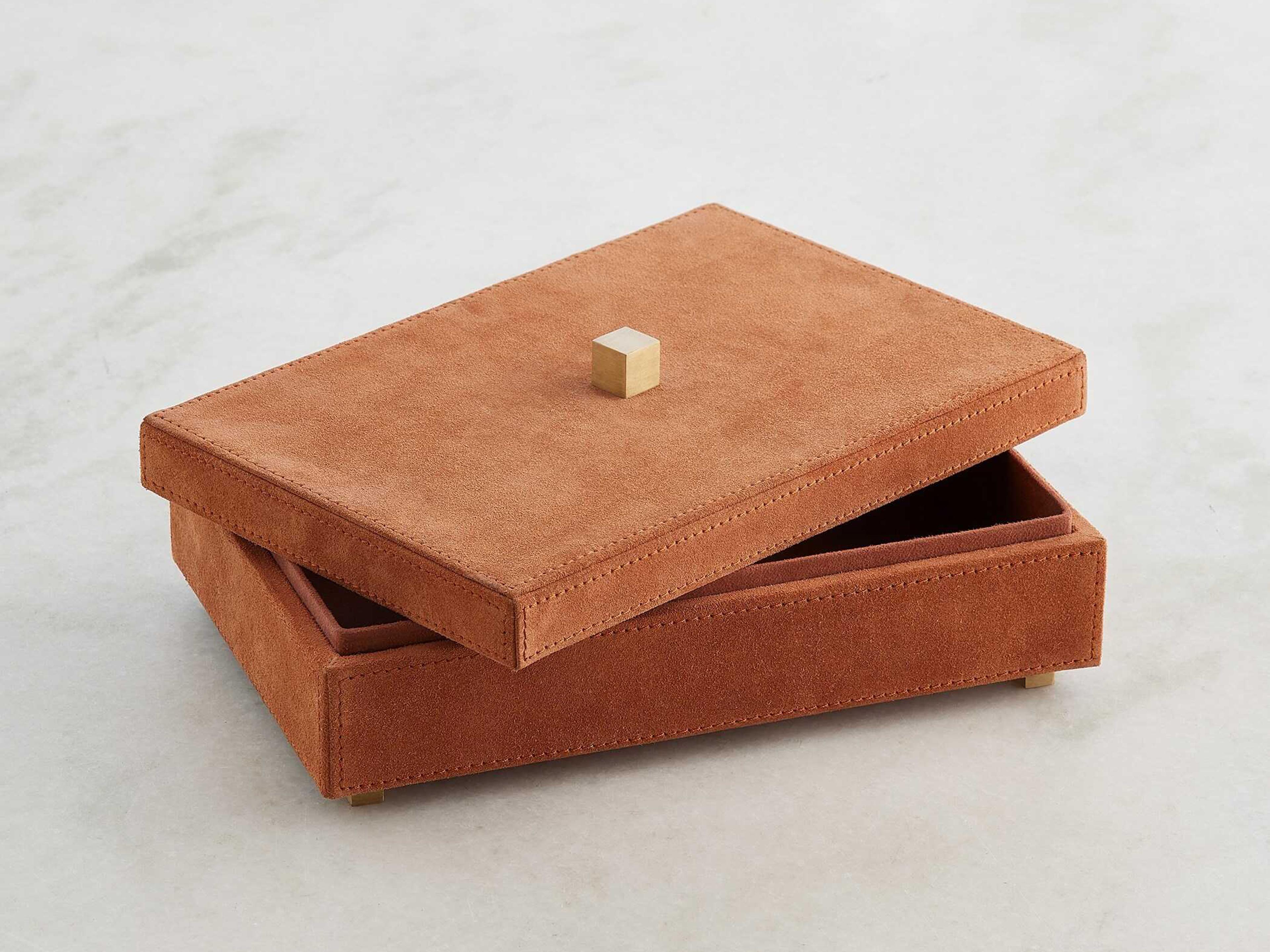 Global Views Rust Suede Posh Box