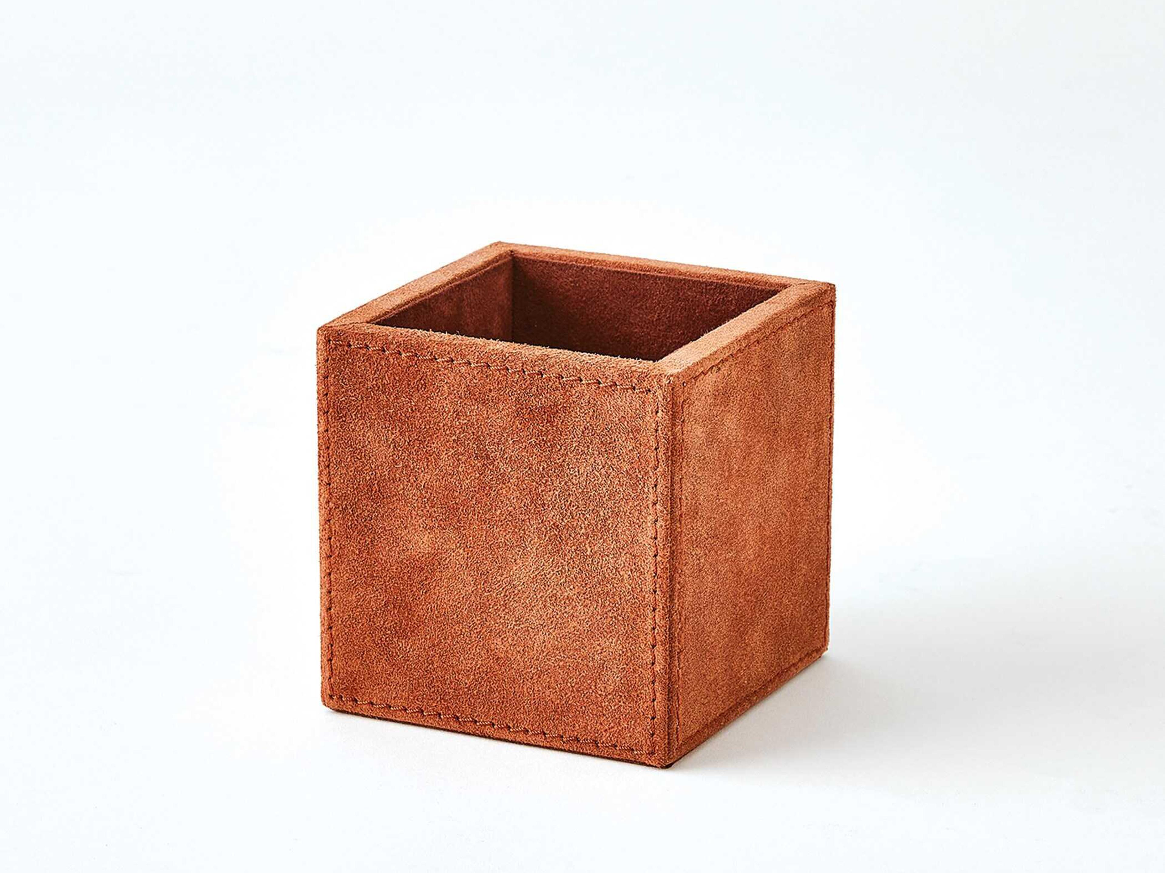 Global Views Rust Suede Posh Pencil Cup