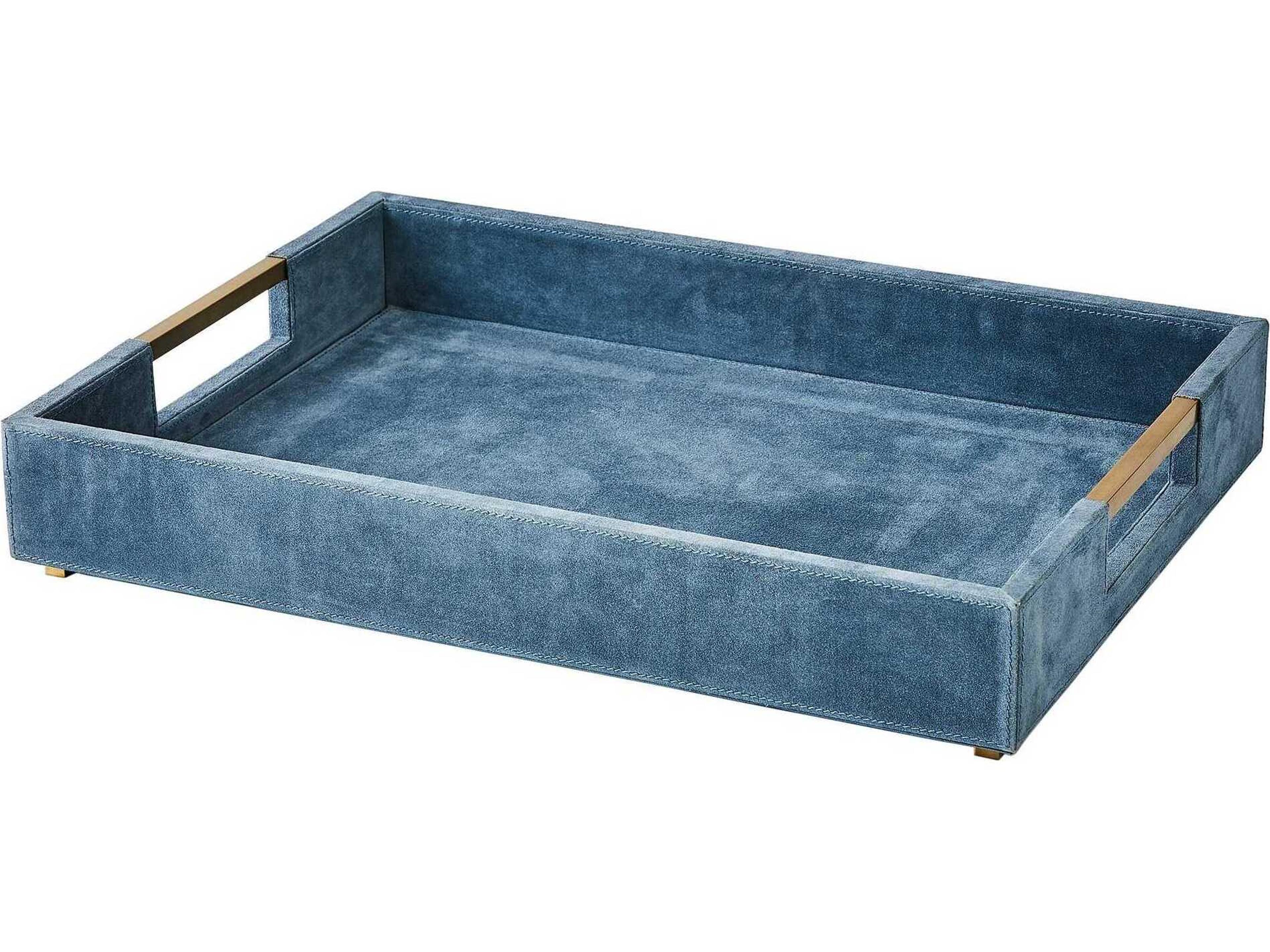 Dusty Blue Suede Posh Tray