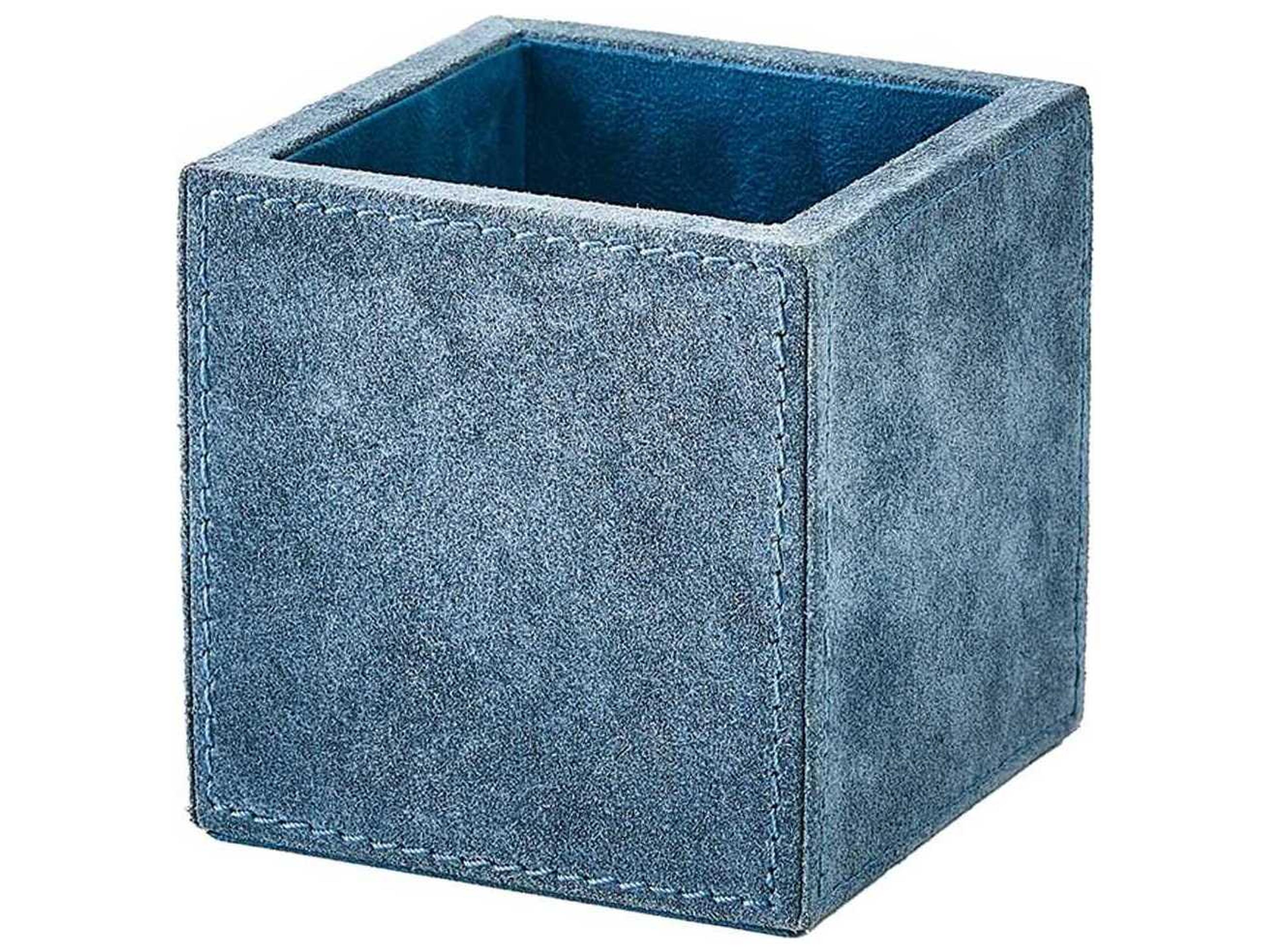 Dusty Blue Suede Posh Pencil Cup