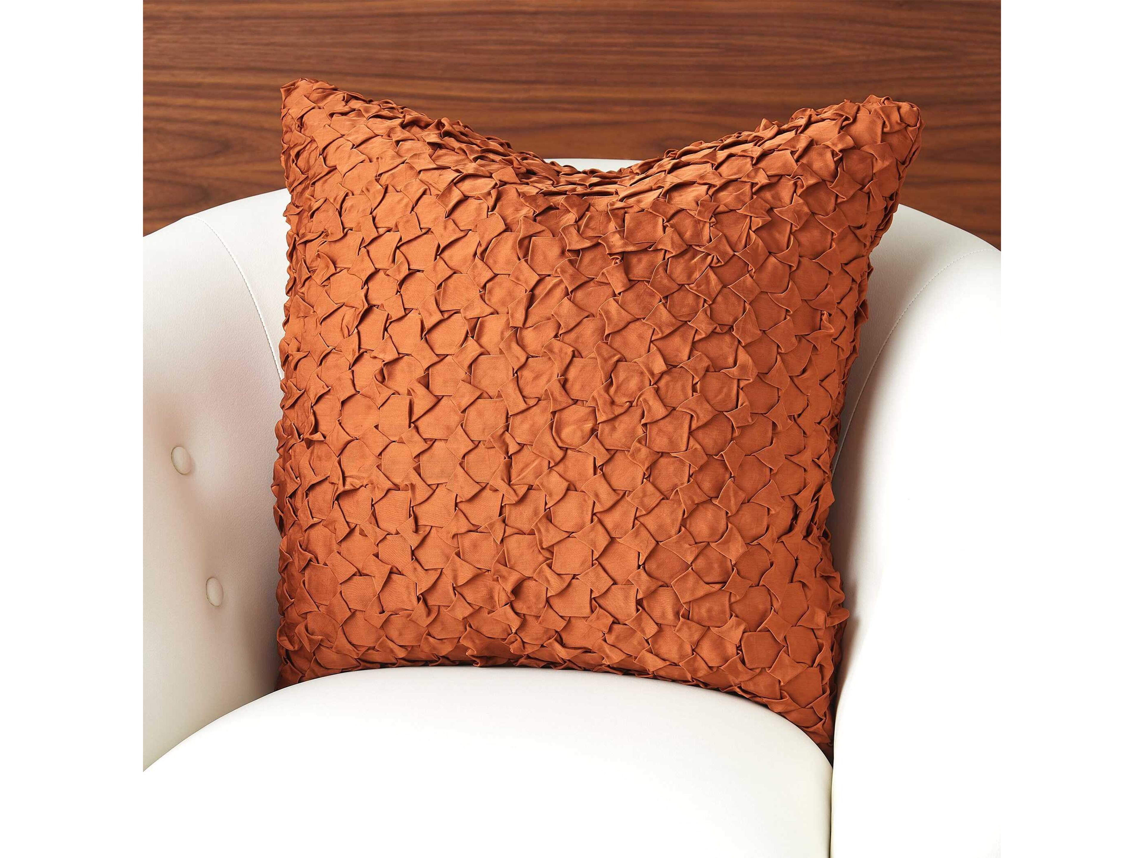 Global Views Diamond Rust Ruche Pillow