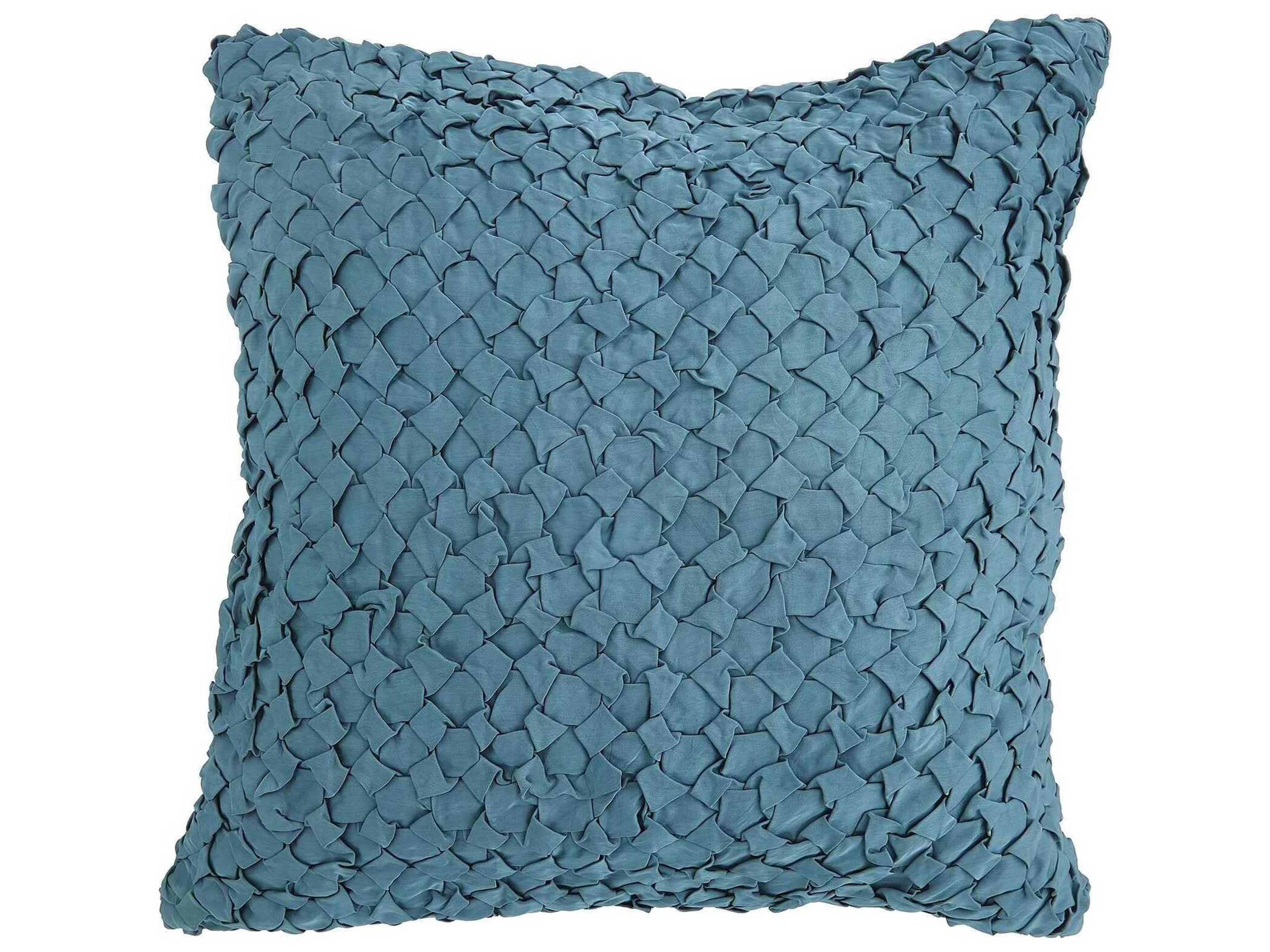 Diamond Dusty Blue Ruche Pillow