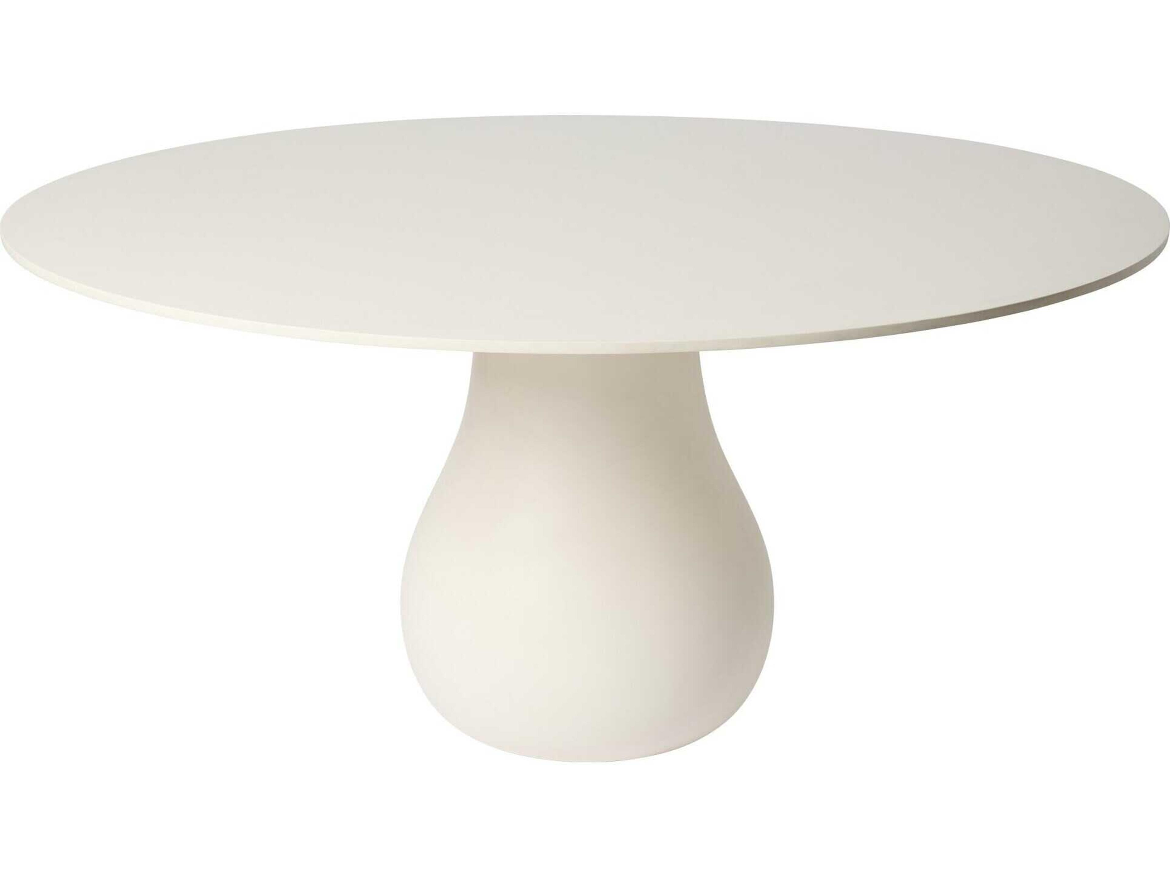 Baobab Round Wood Matte Birch Lacquer Dining Table