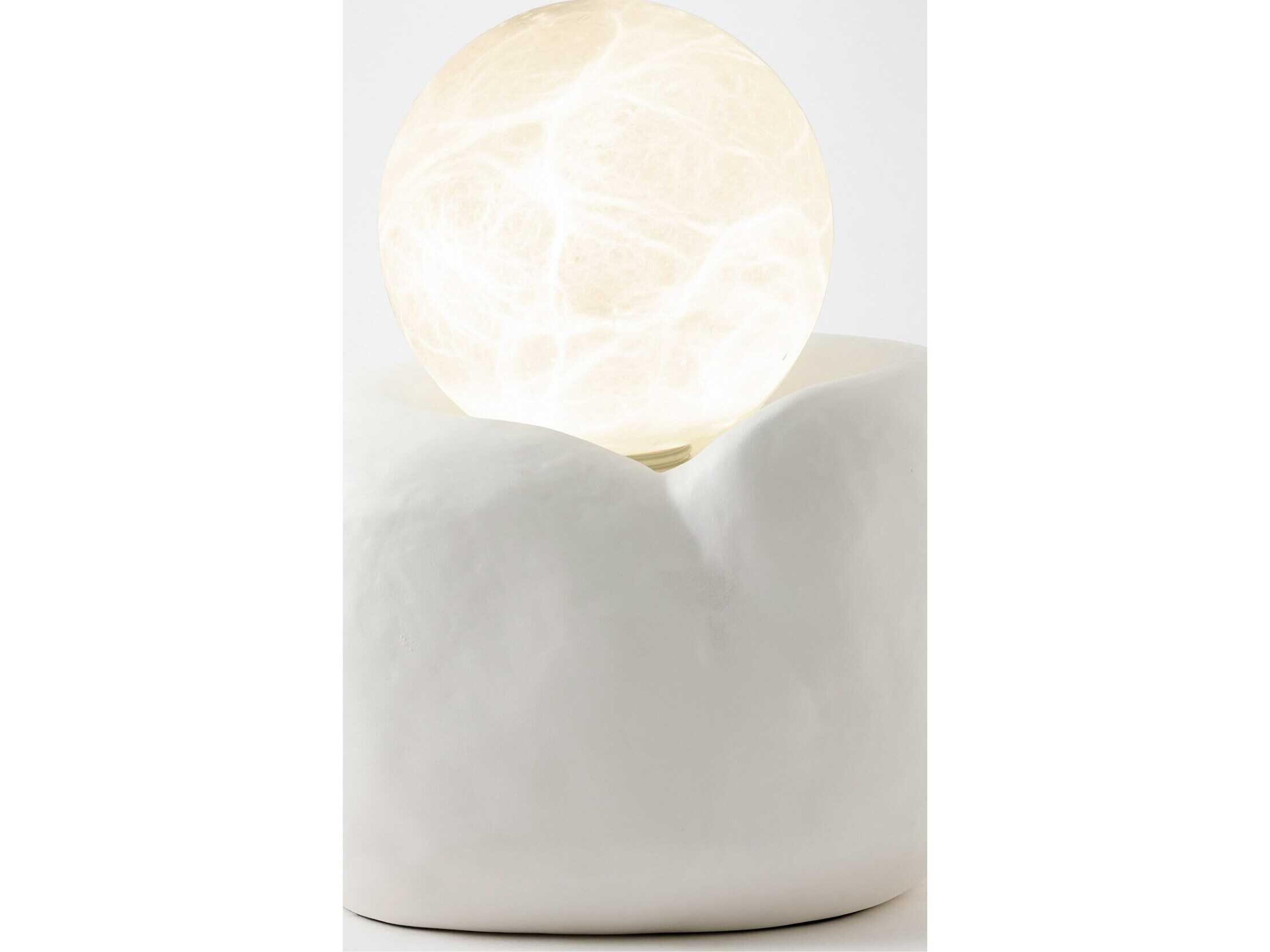 Global Views Ampelus Matte White Table Lamp