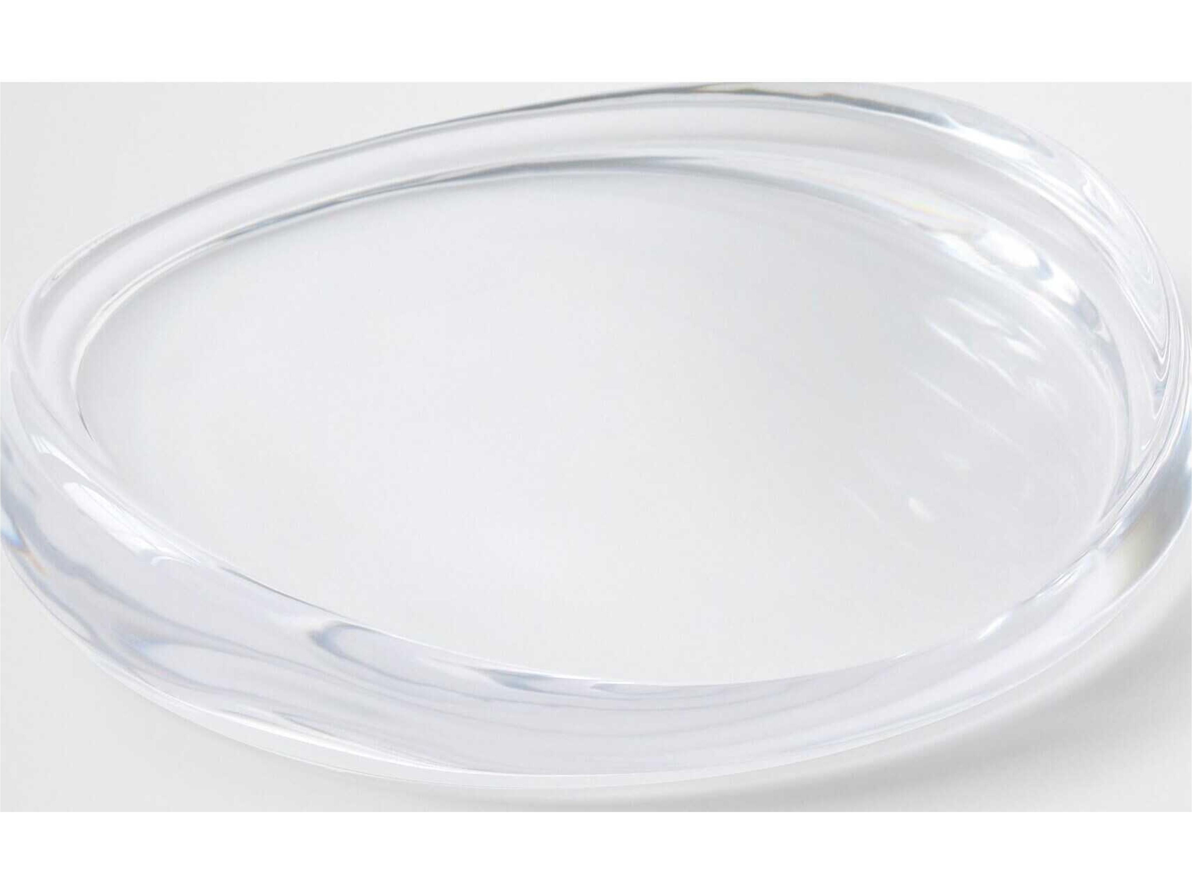 Global Views Dune Clear Decorative Plate Large