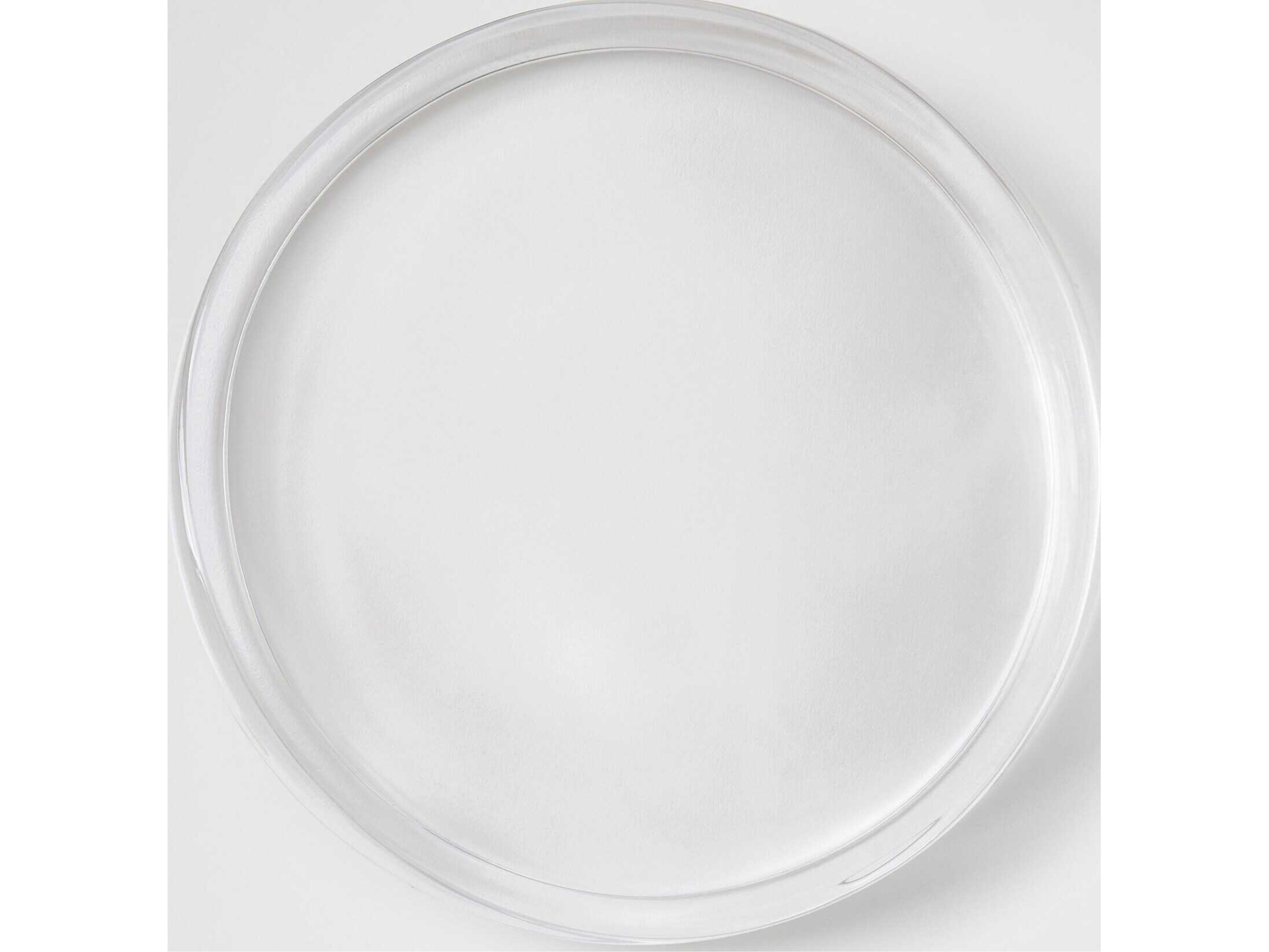 Global Views Dune Clear Decorative Plate Large