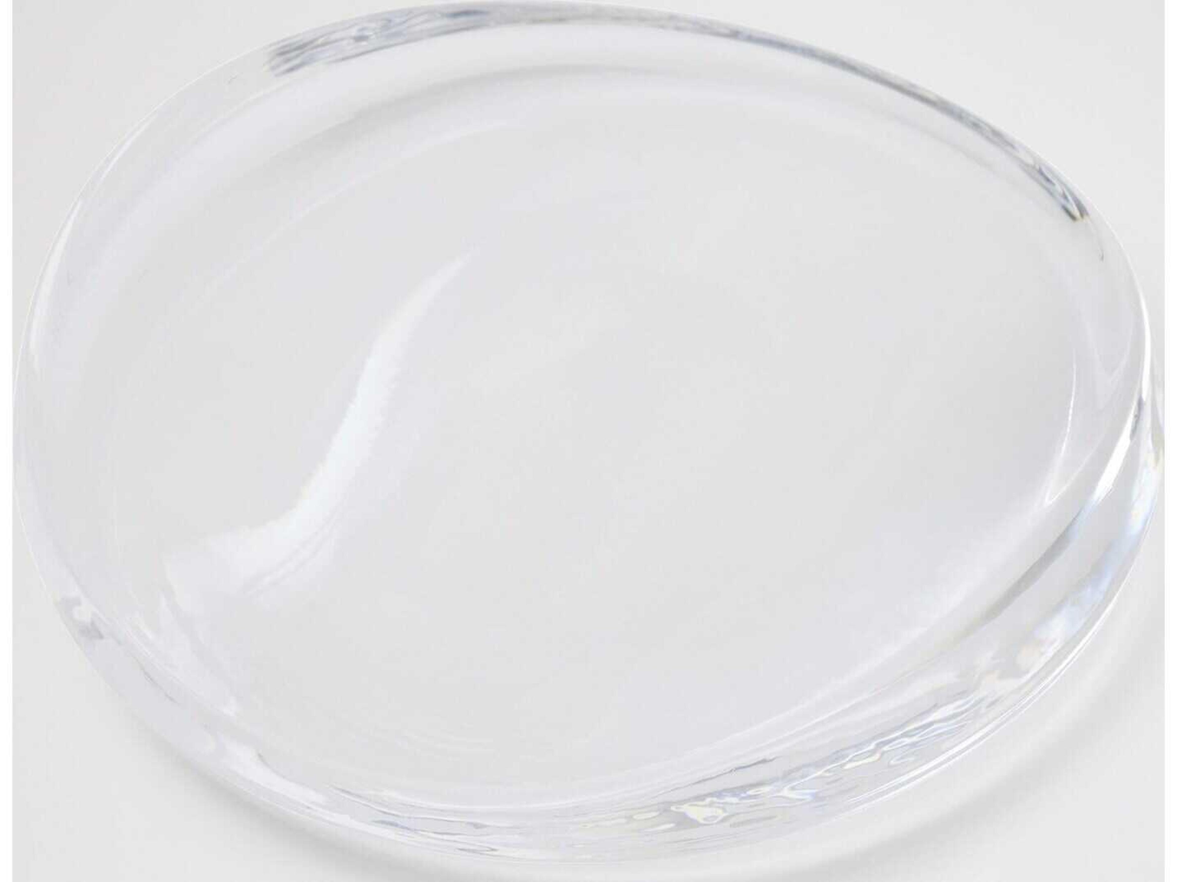 Global Views Dune Clear Decorative Plate Small