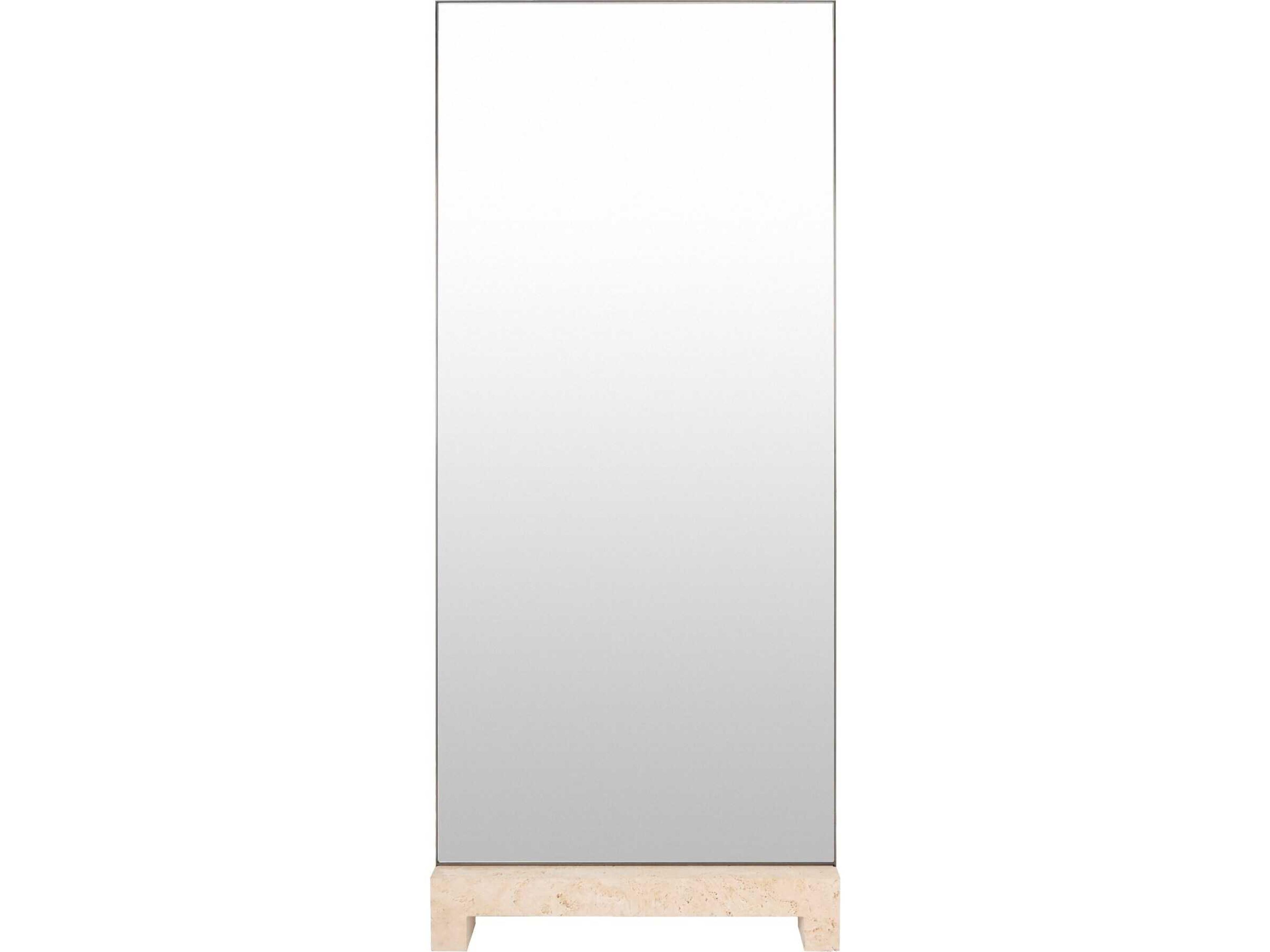 Zuri Tan Dark Bronze Clear Mirror Floor Rectangular