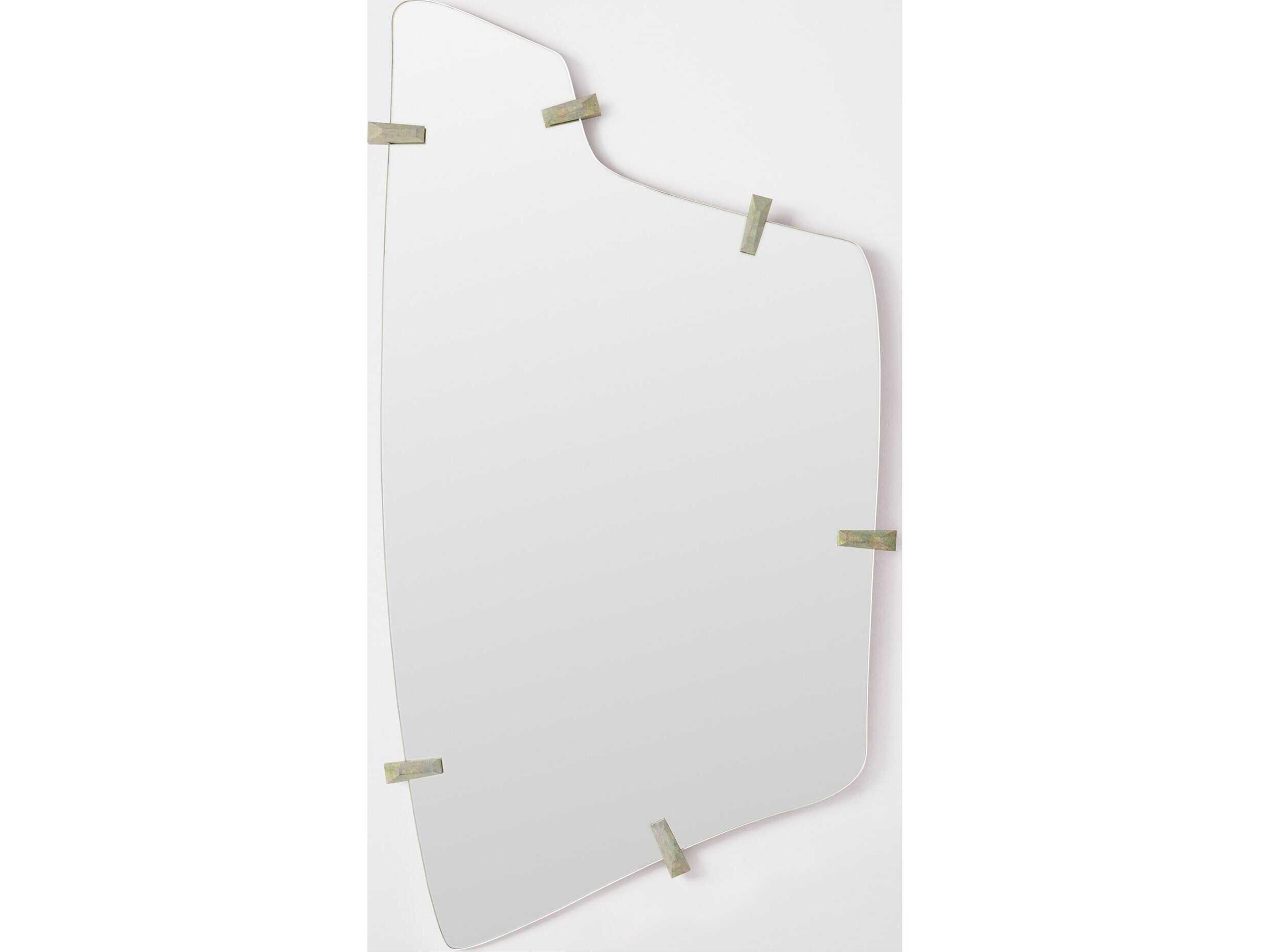 Fragments Clear Mirror Verdigris Wall