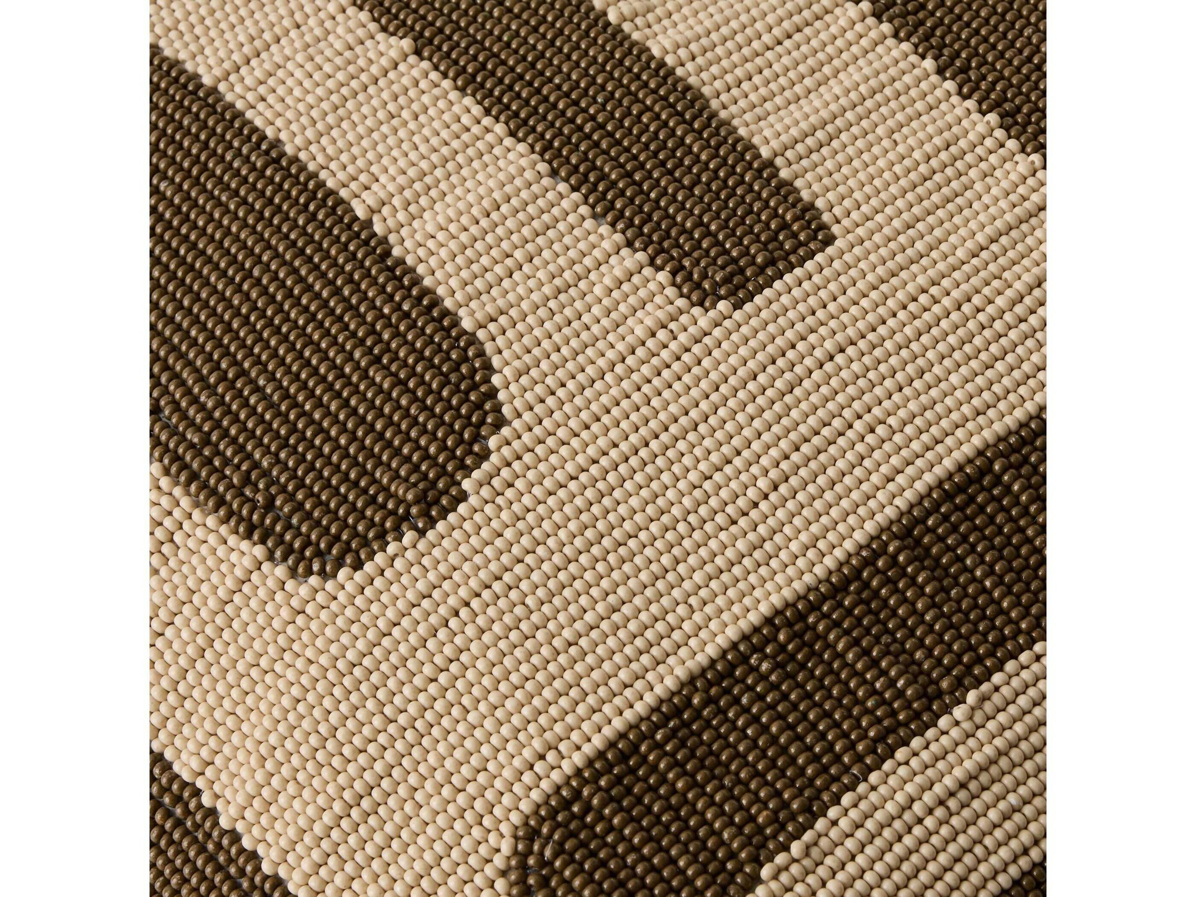 Global Views Carthago Beaded Pillow-Latch-Sepia