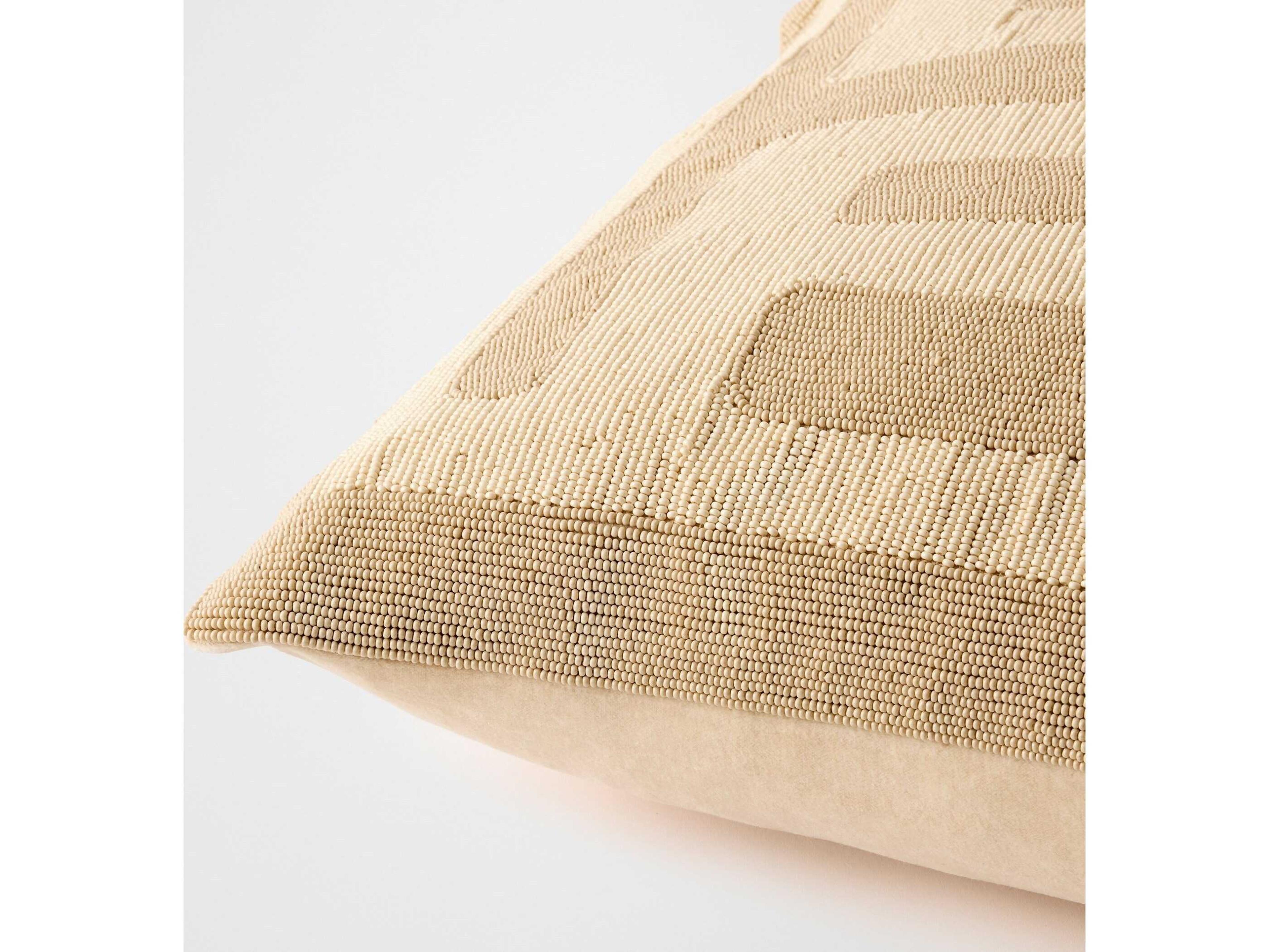 Global Views Carthago Beaded Pillow-Latch-Sand