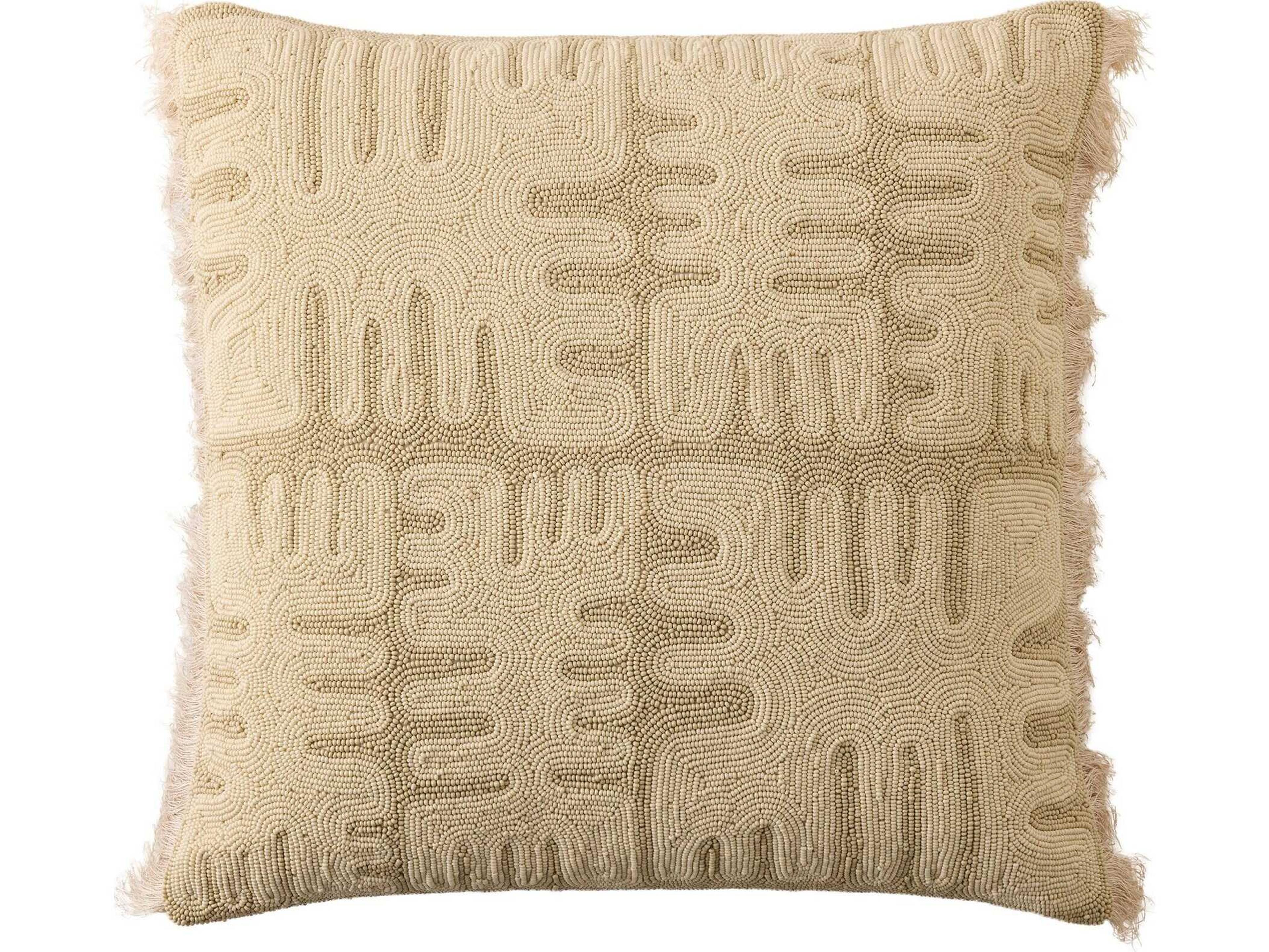 Duafe Beaded Pillow-Sand
