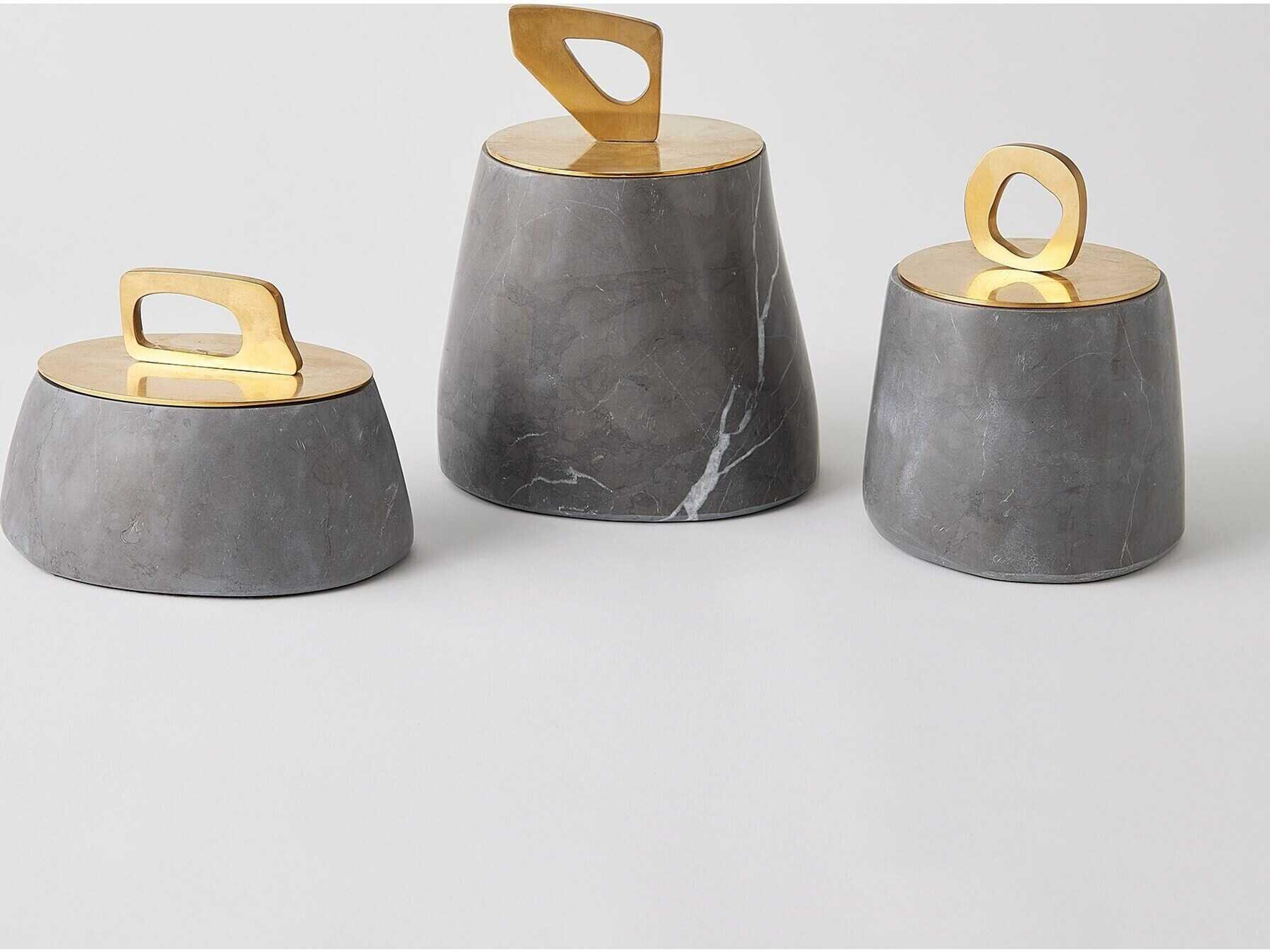 Global Views Bocal Lidded Pot-Graffito Decorative Accent Medium