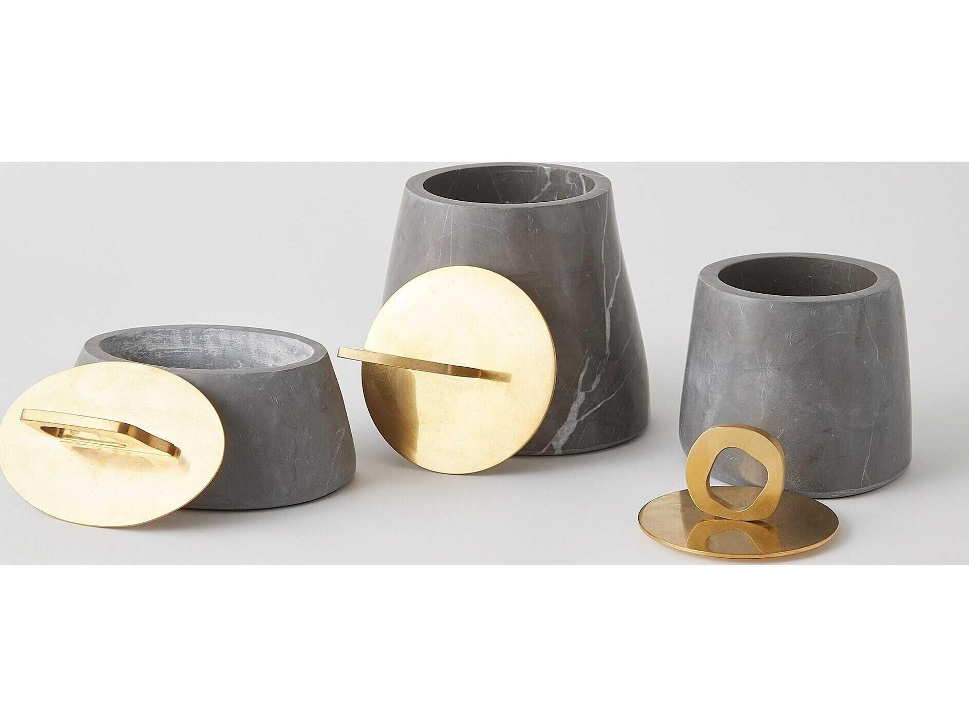 Global Views Bocal Lidded Pot-Graffito Decorative Accent Medium