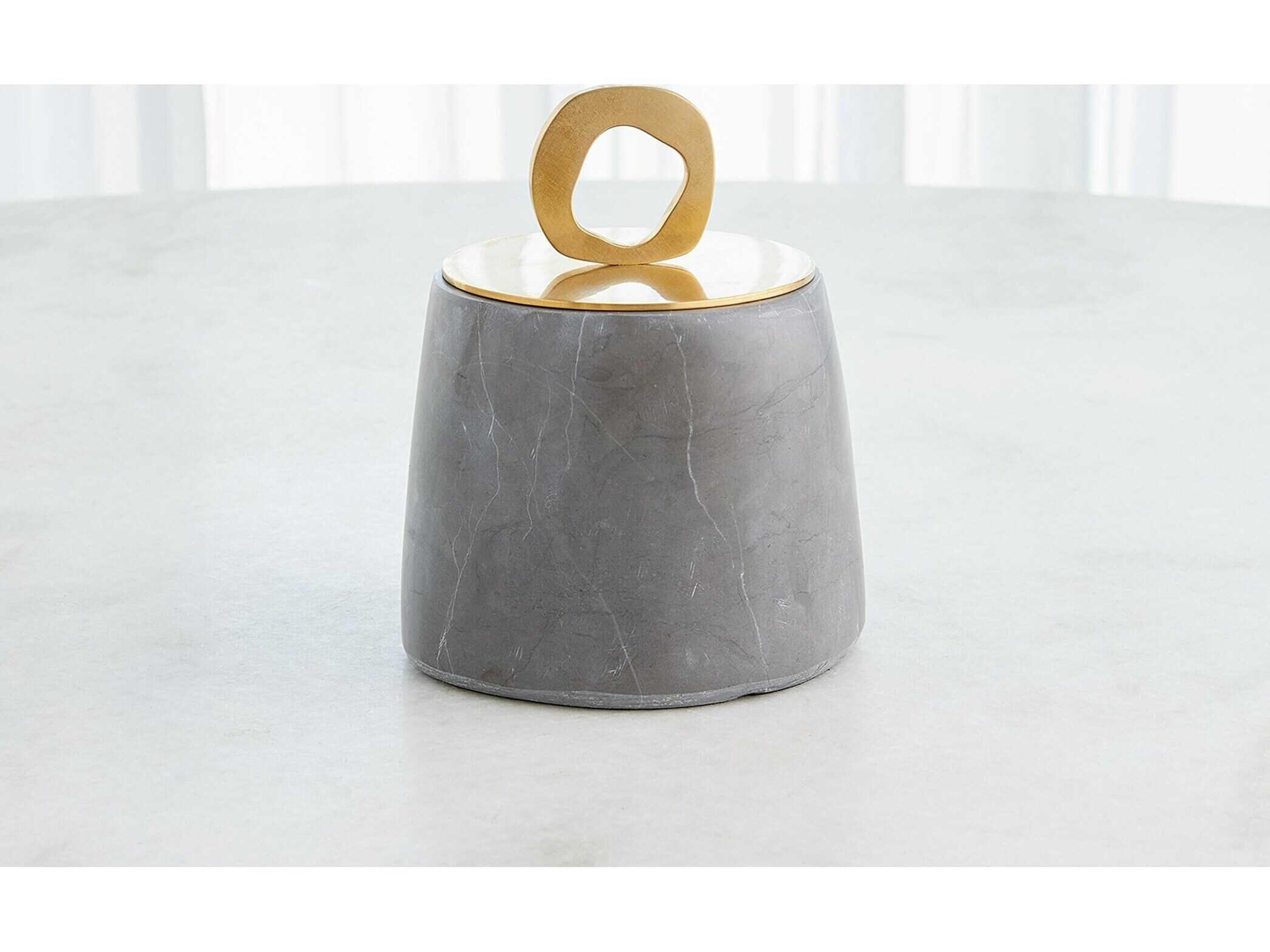 Global Views Bocal Lidded Pot-Graffito Decorative Accent Medium