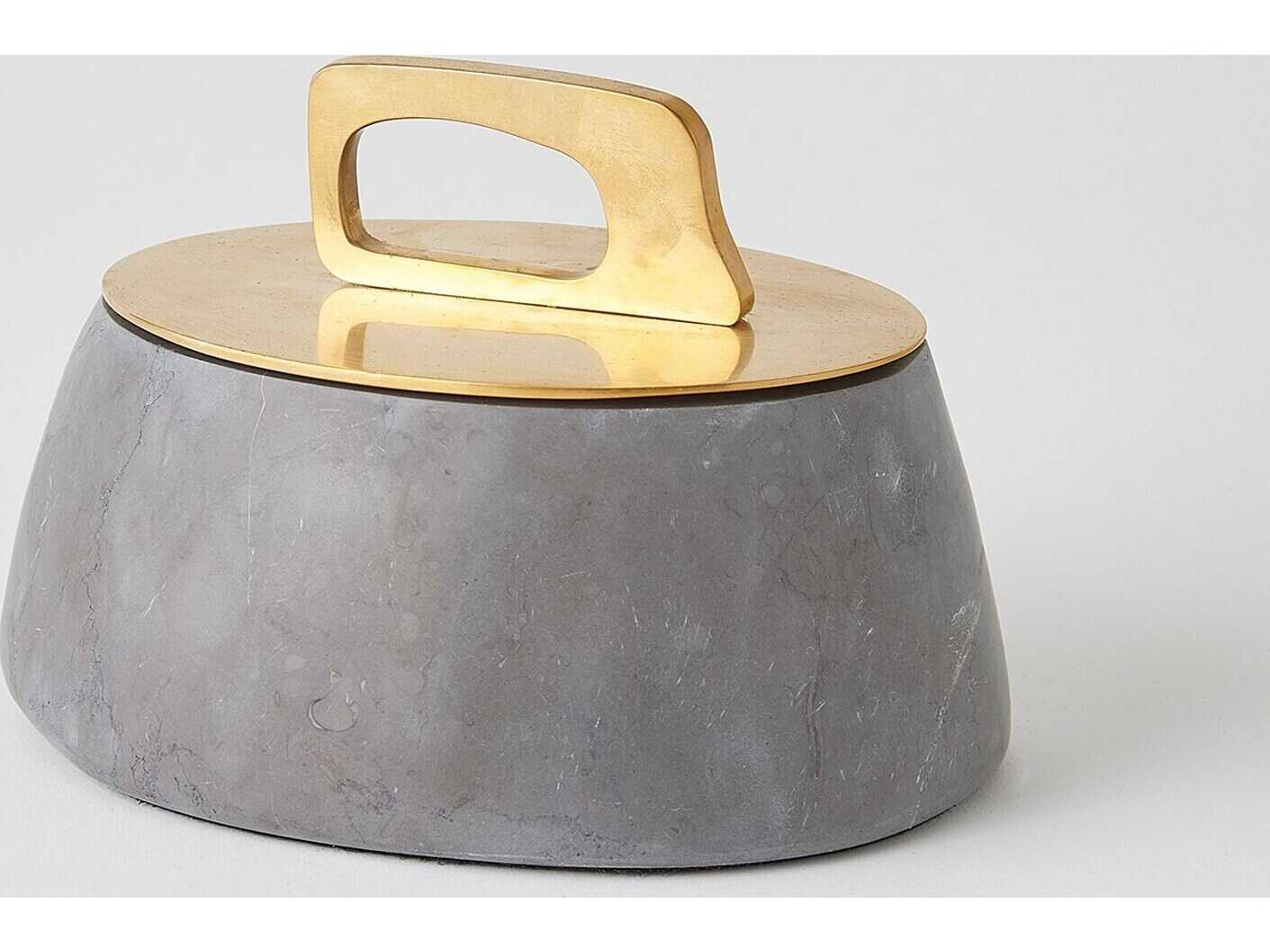 Global Views Bocal Lidded Pot-Graffito Decorative Accent Small