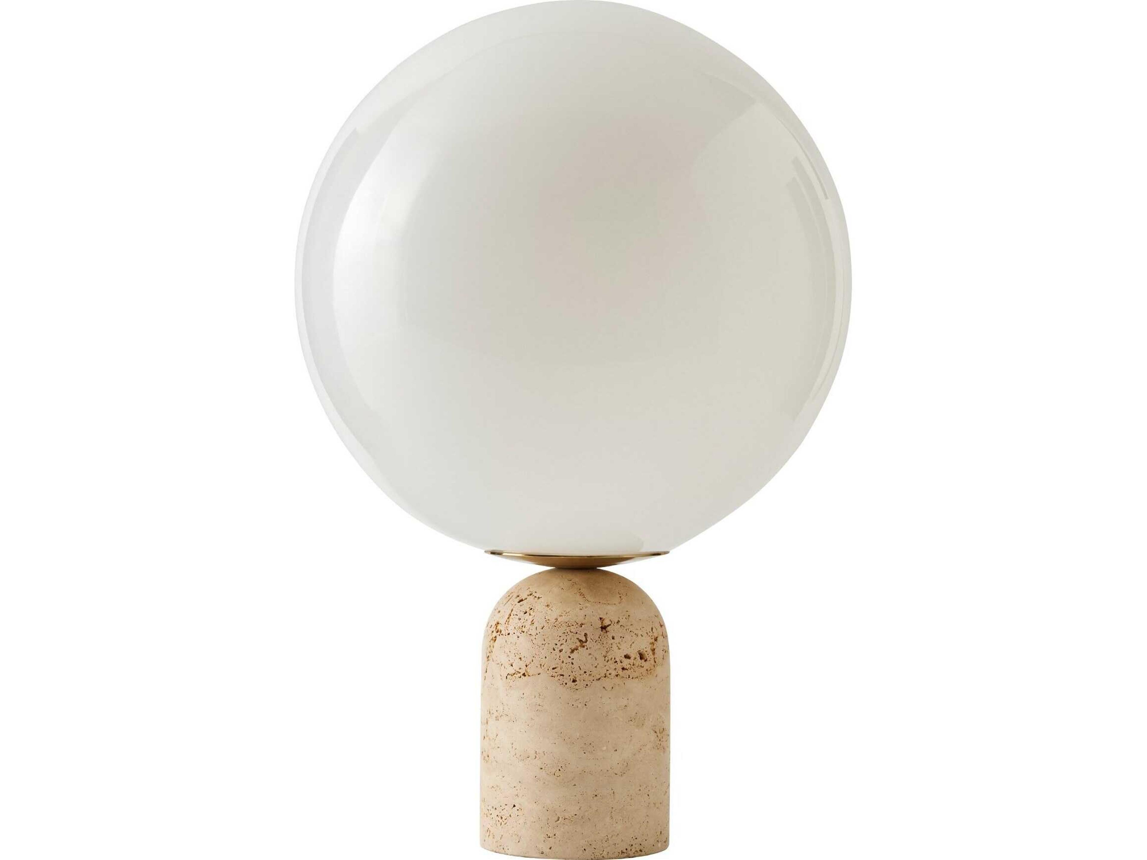 Orb Brass Gray Table Lamp