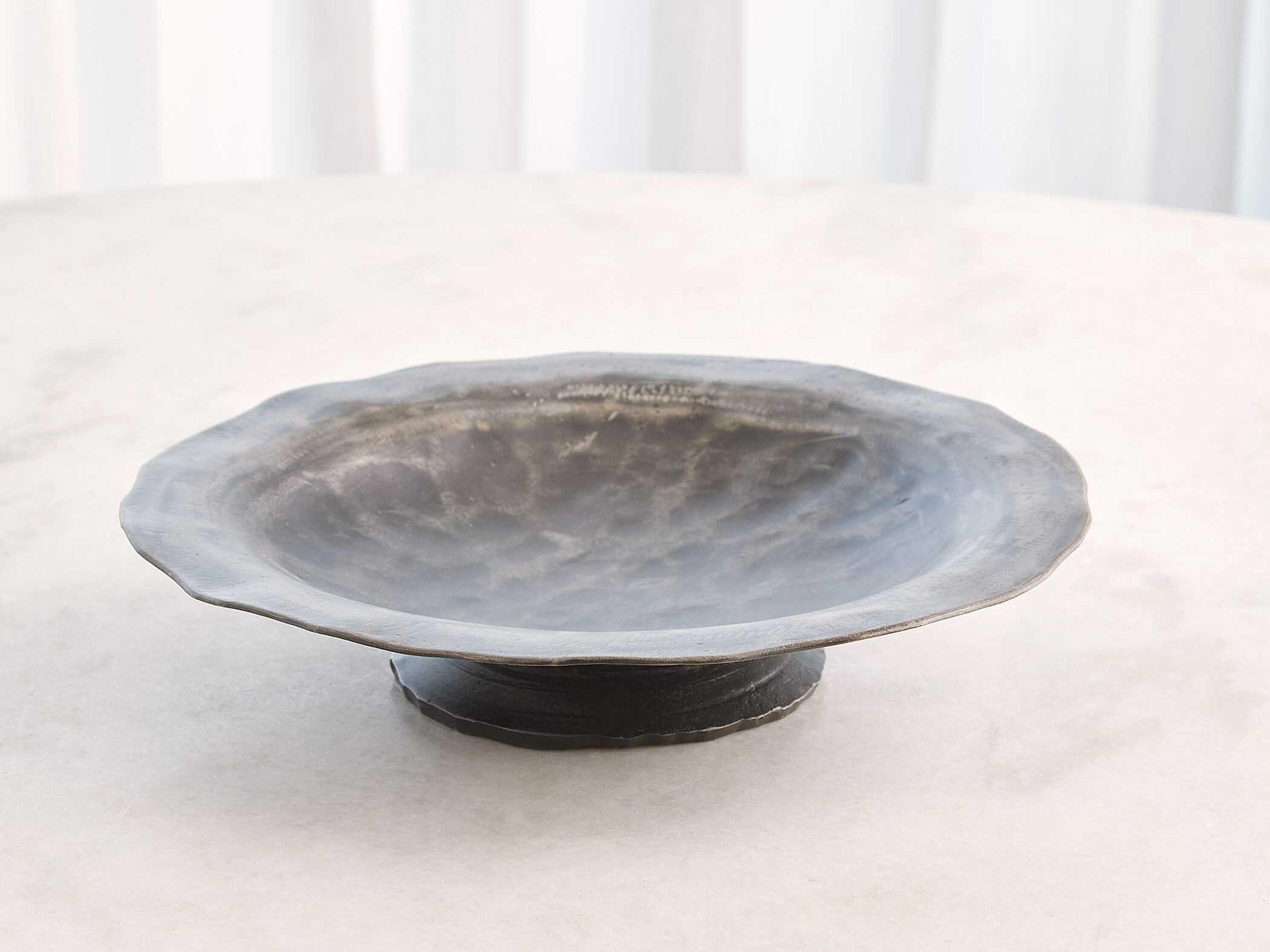 Global Views Natural Iron Forest Blossom Decorative Bowl