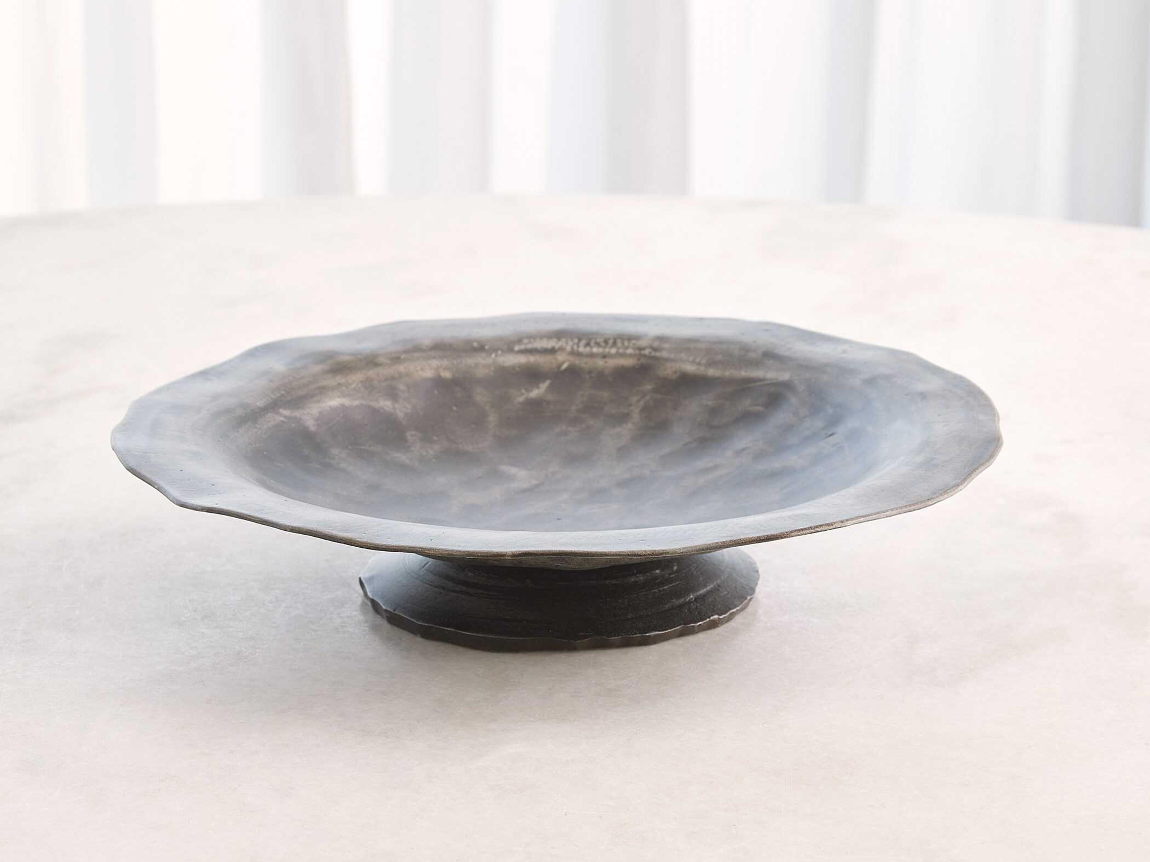 Global Views Natural Iron Forest Blossom Decorative Bowl