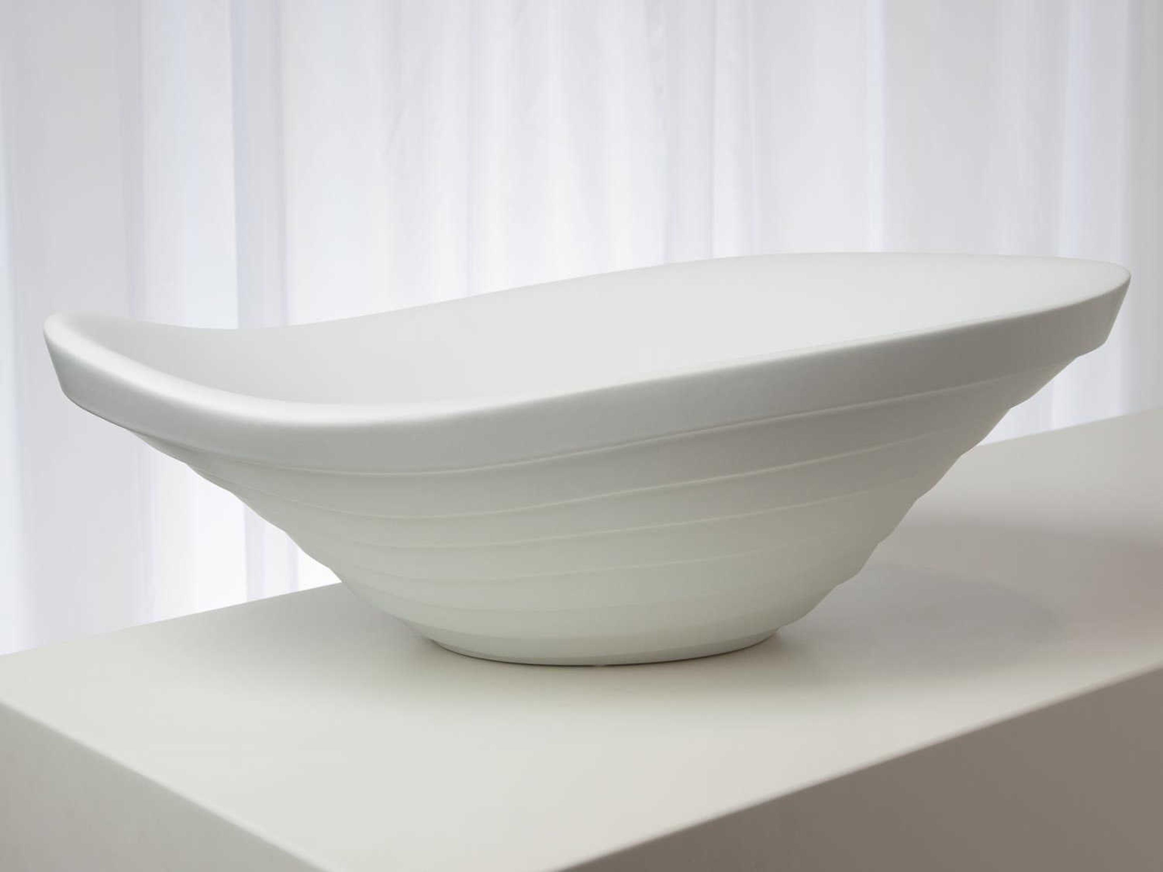 Global Views Terrace Matte White Decorative Bowl