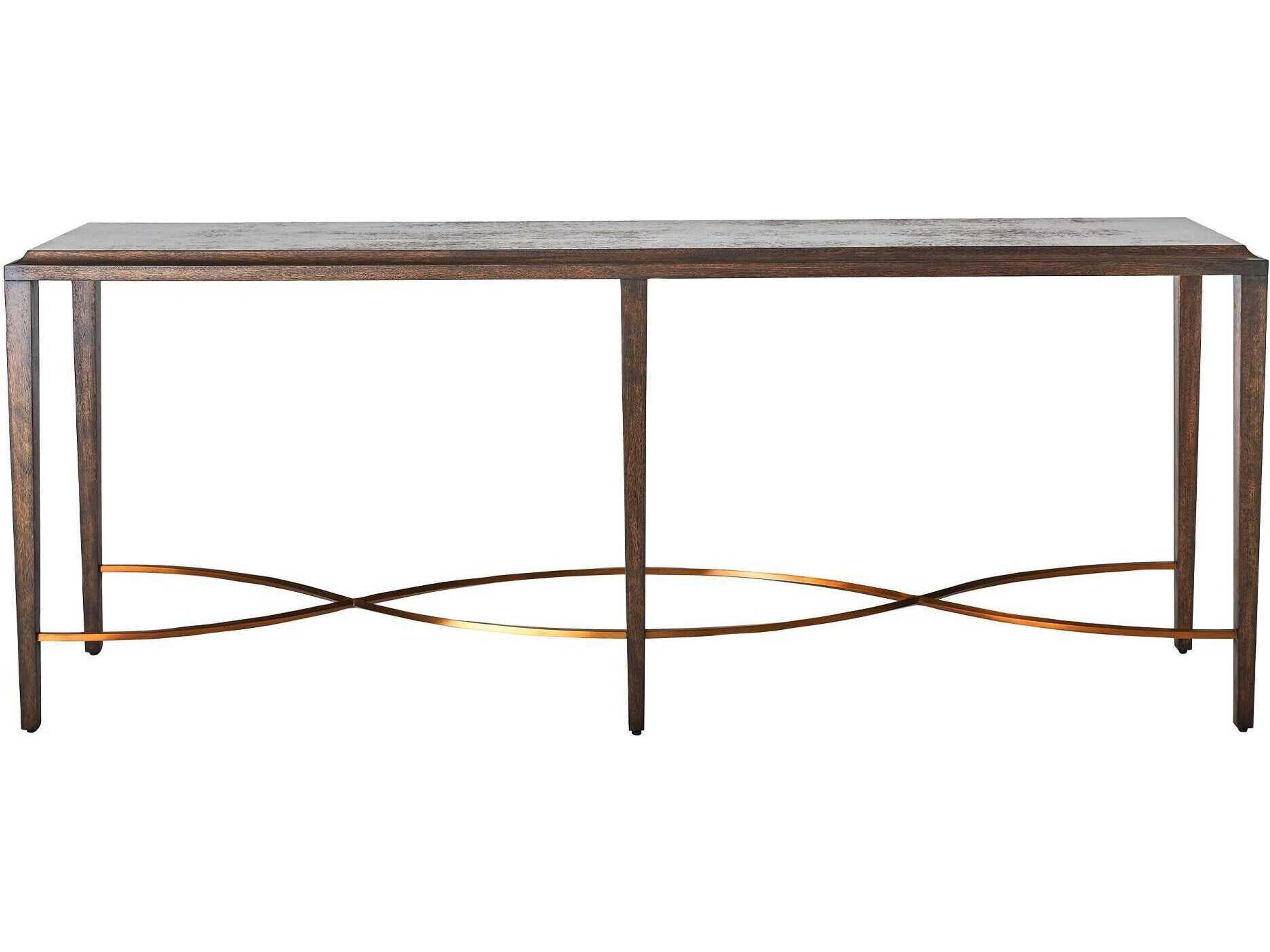 Global Views Twisted Rail Rectangular Wood Console Table