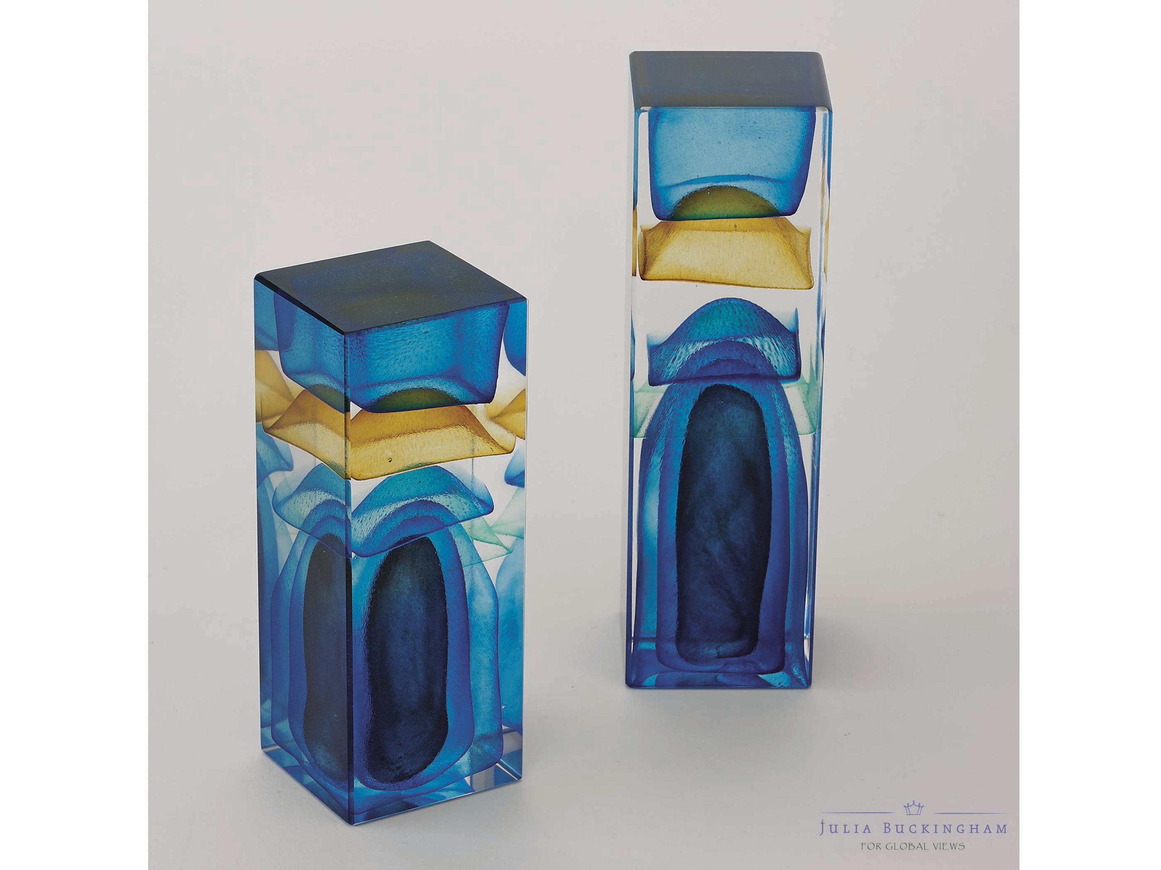 Global Views Dew Drop Blue Large Decorative Accent