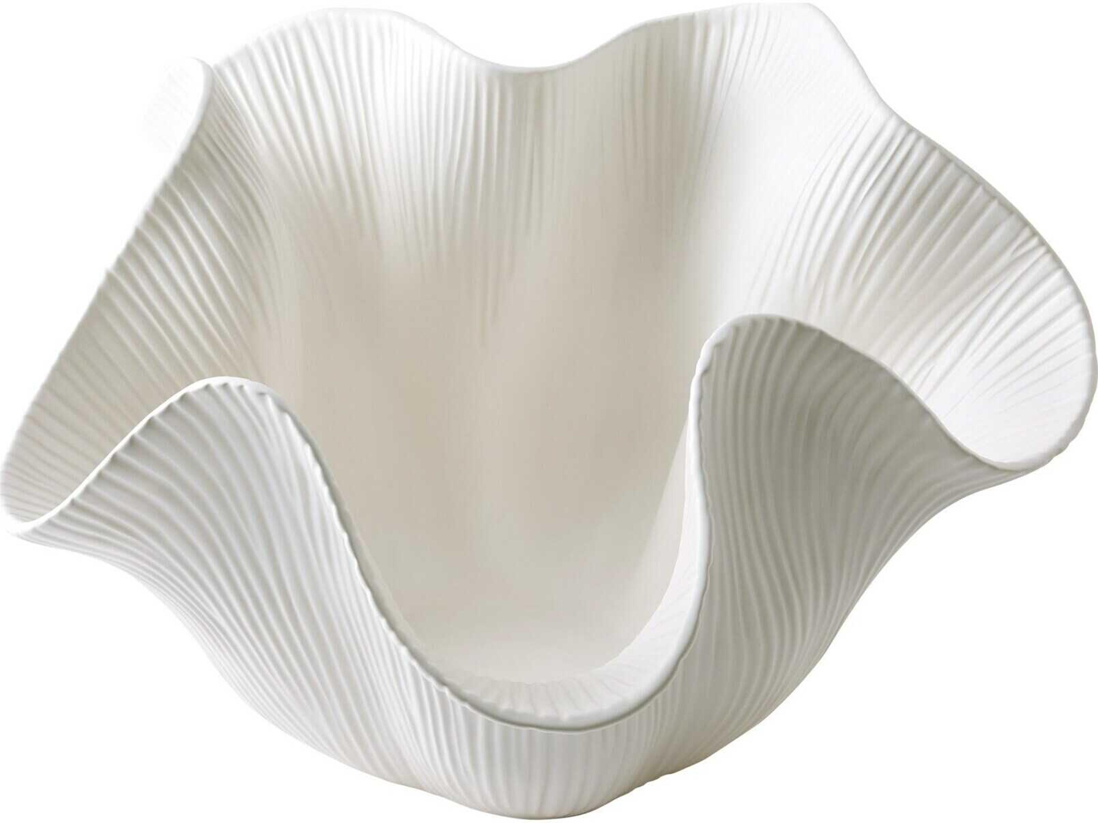 Scallop Matte White Decorative Plate