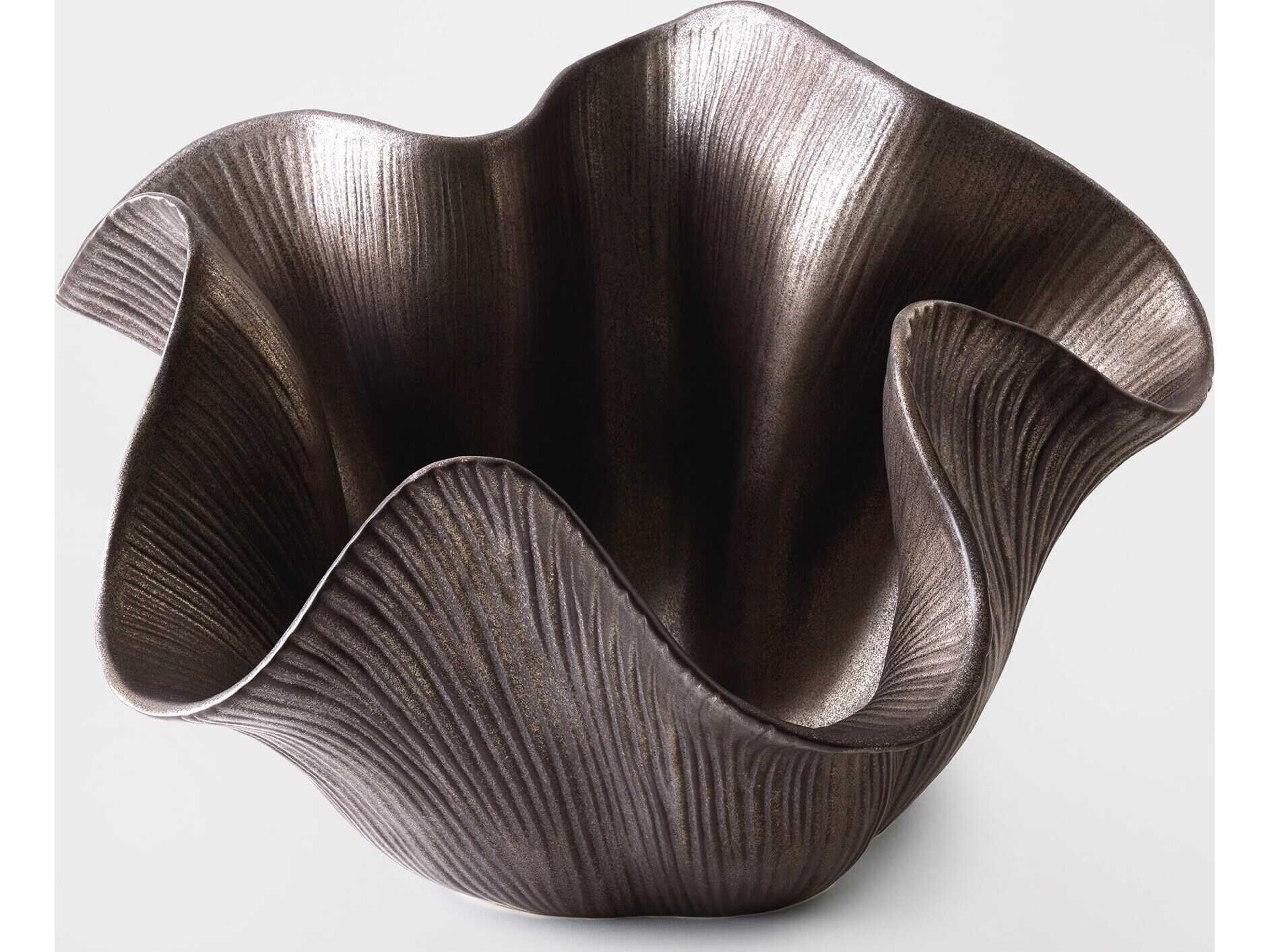 Global Views Scallop Reactive Bronze Decorative Plate