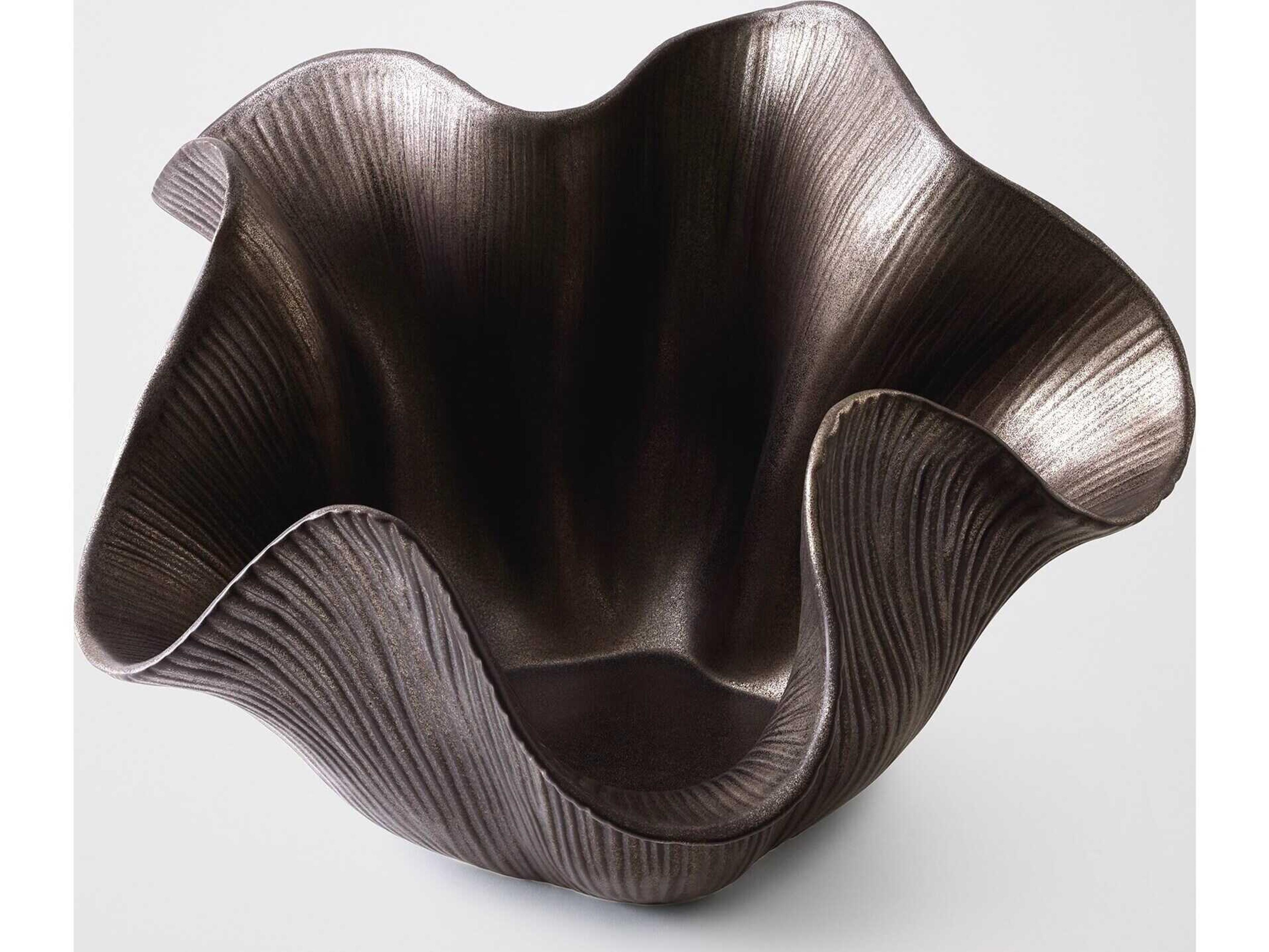 Global Views Scallop Reactive Bronze Decorative Plate