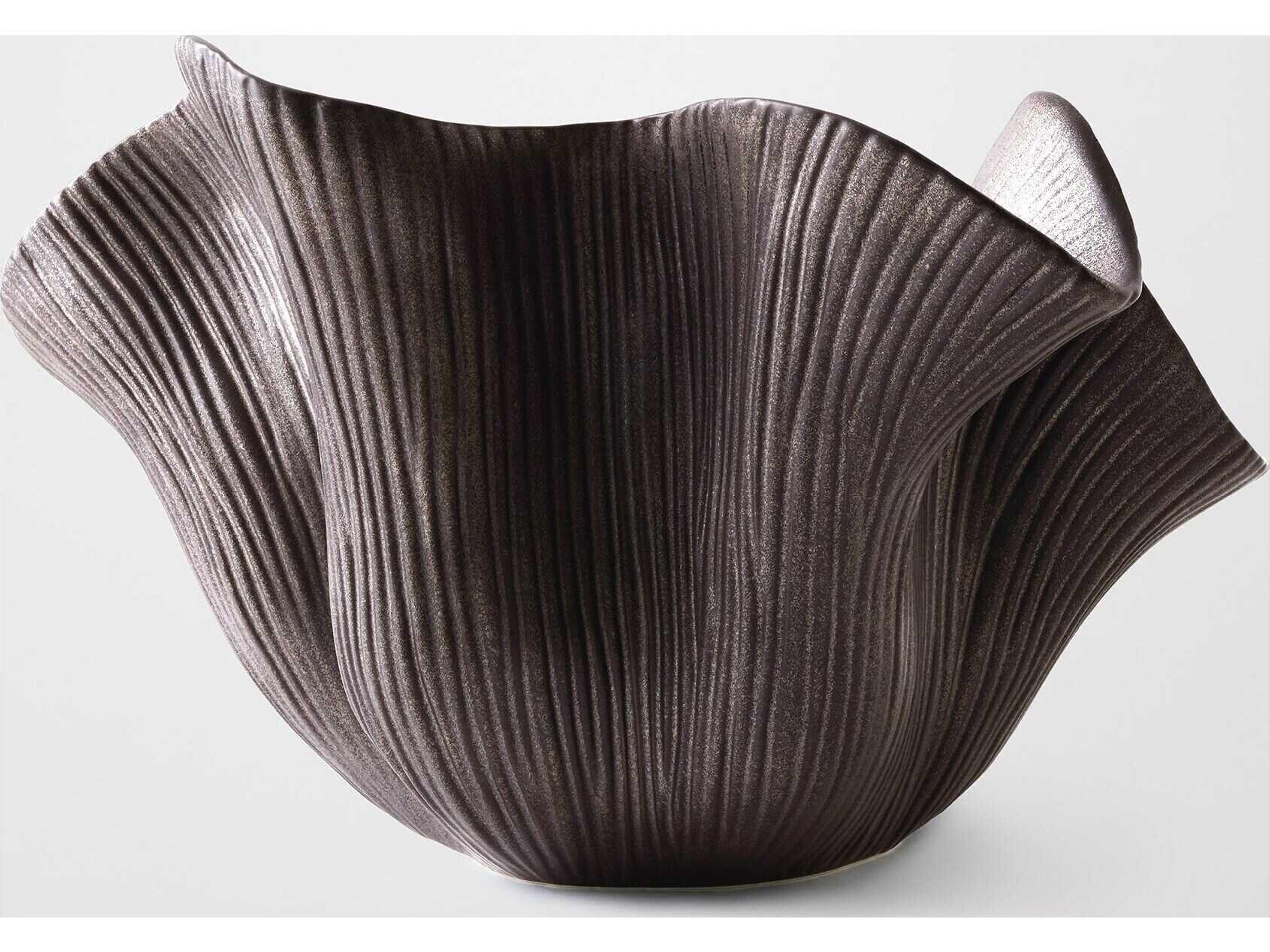 Global Views Scallop Reactive Bronze Decorative Plate