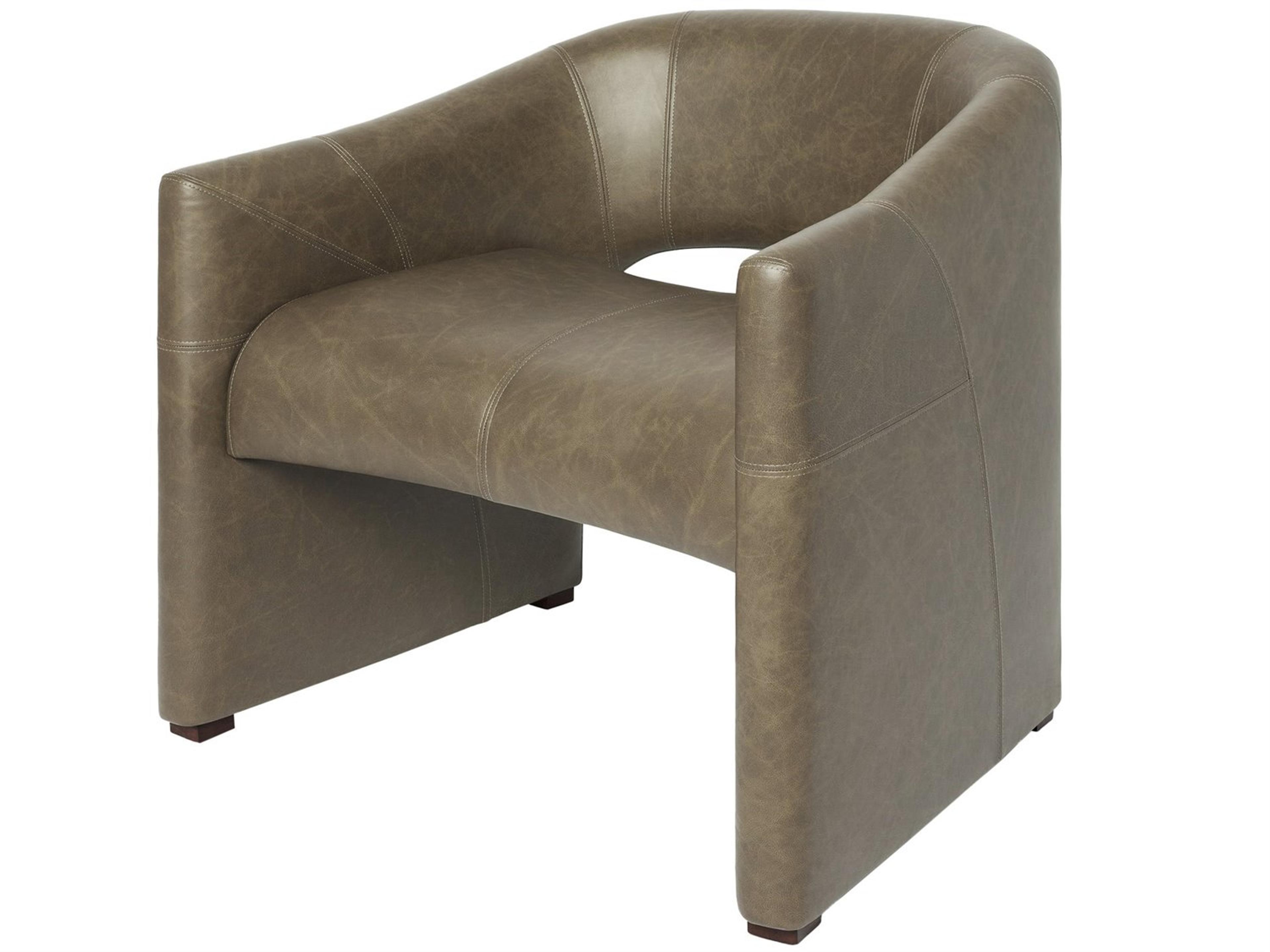 Winchester Green Leather Accent Chair