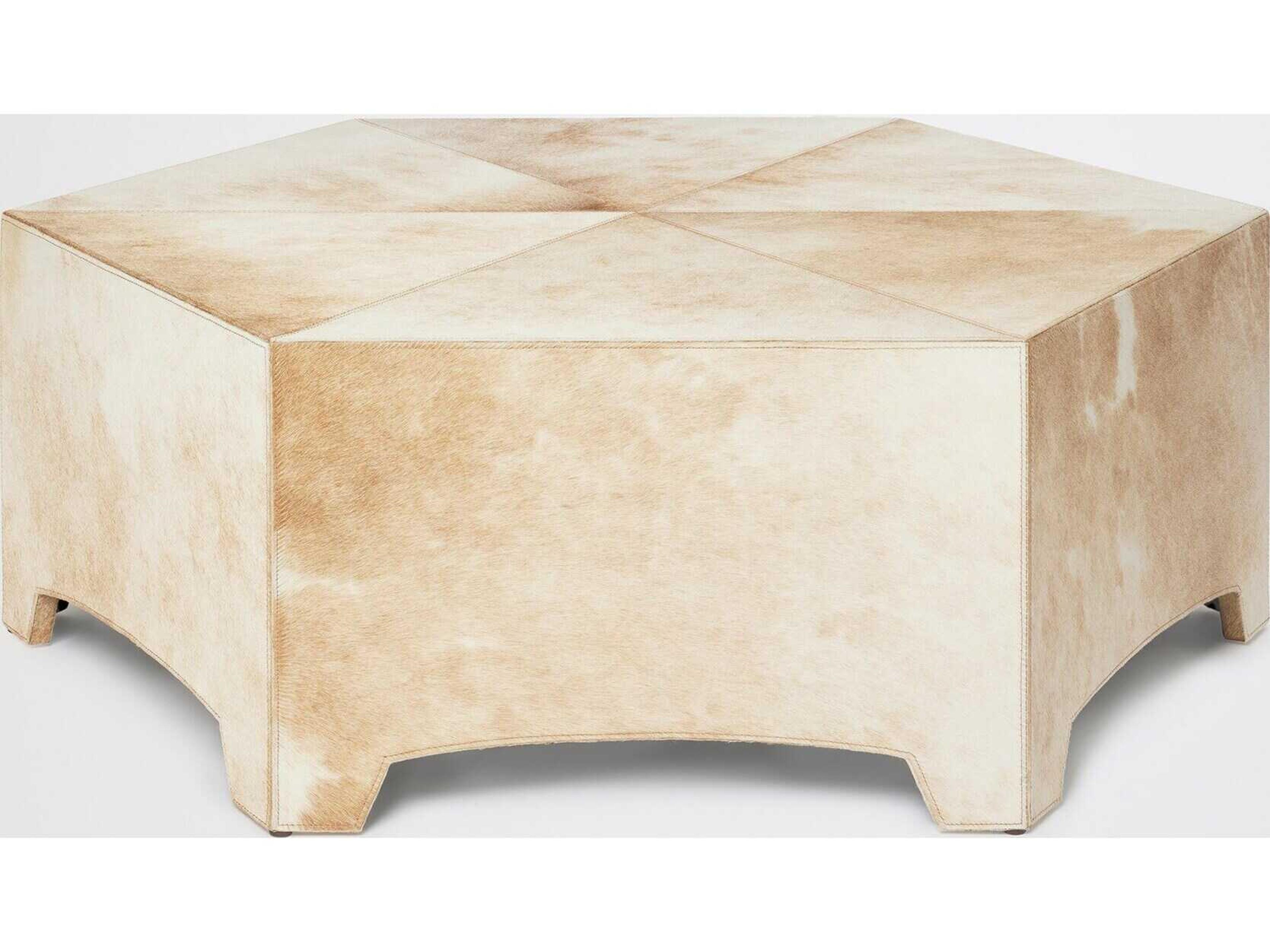 Brindle Hexagon Wood Coffee Table