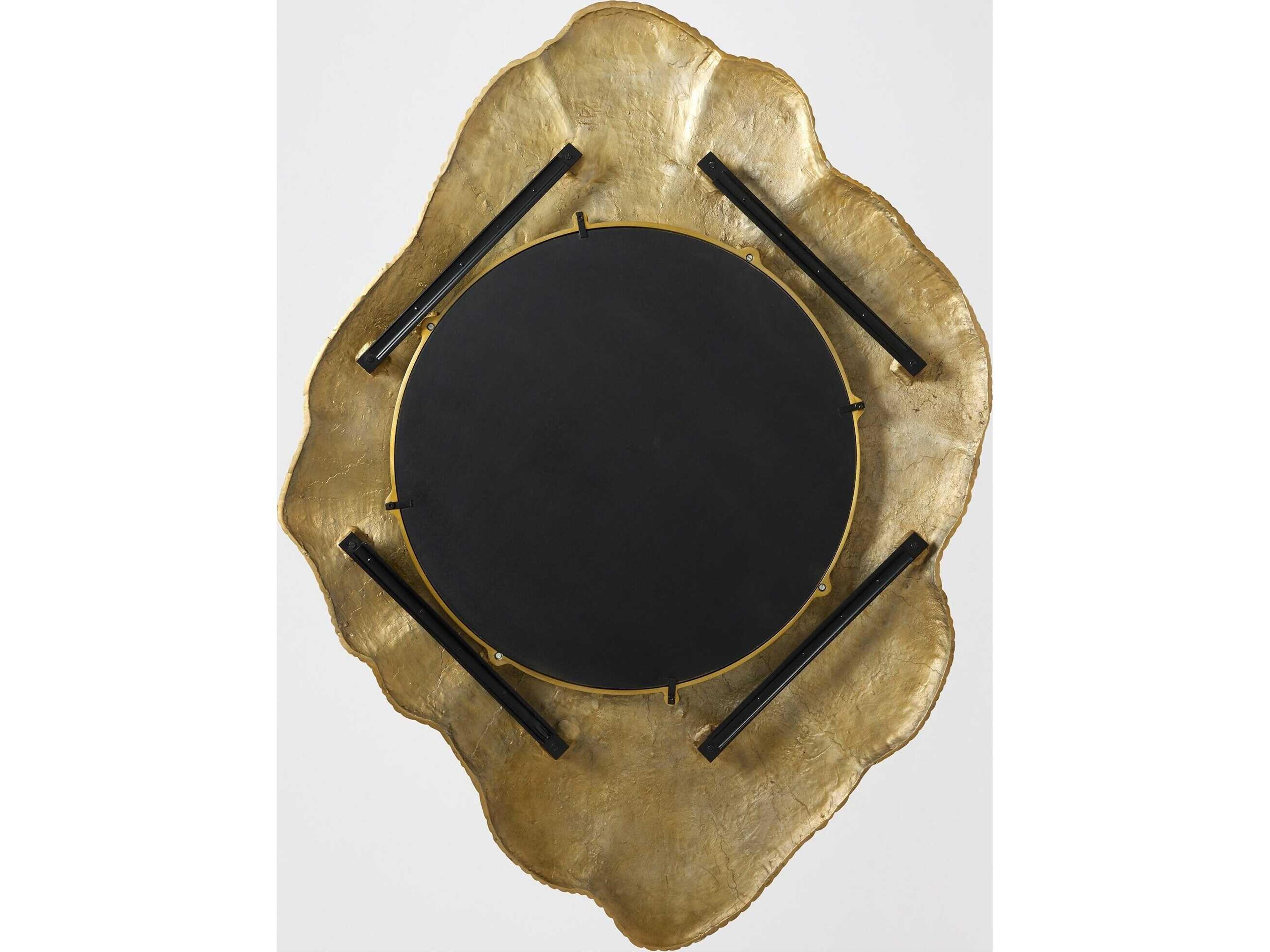 Global Views Rapture Gold White Wall Mirror